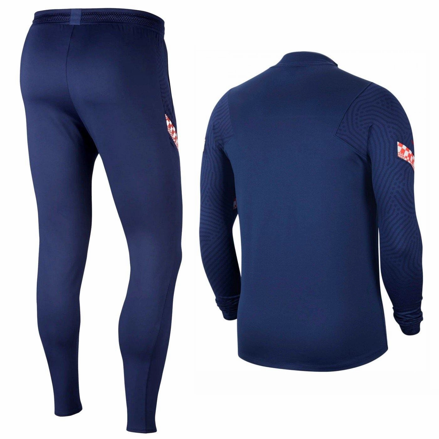 Hypoallergenic materials Croatia navy training technical Soccer tracksuit 2020/21 - Nike