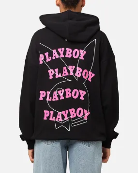 Risk Playboy Wavy Stack Hoodie Black