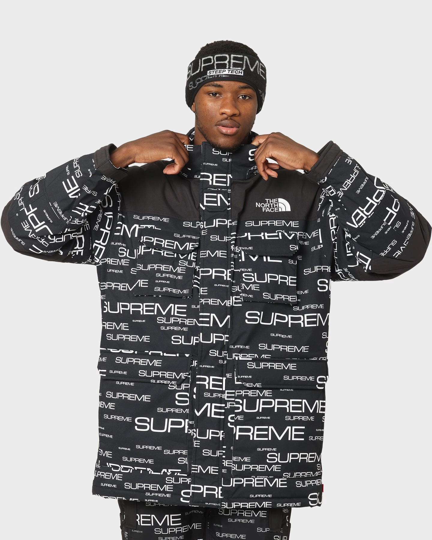 Cold Shield Ribbed Cuffs Supreme X The North Face Coldworks 700-Fill Down Parka Jacket Black