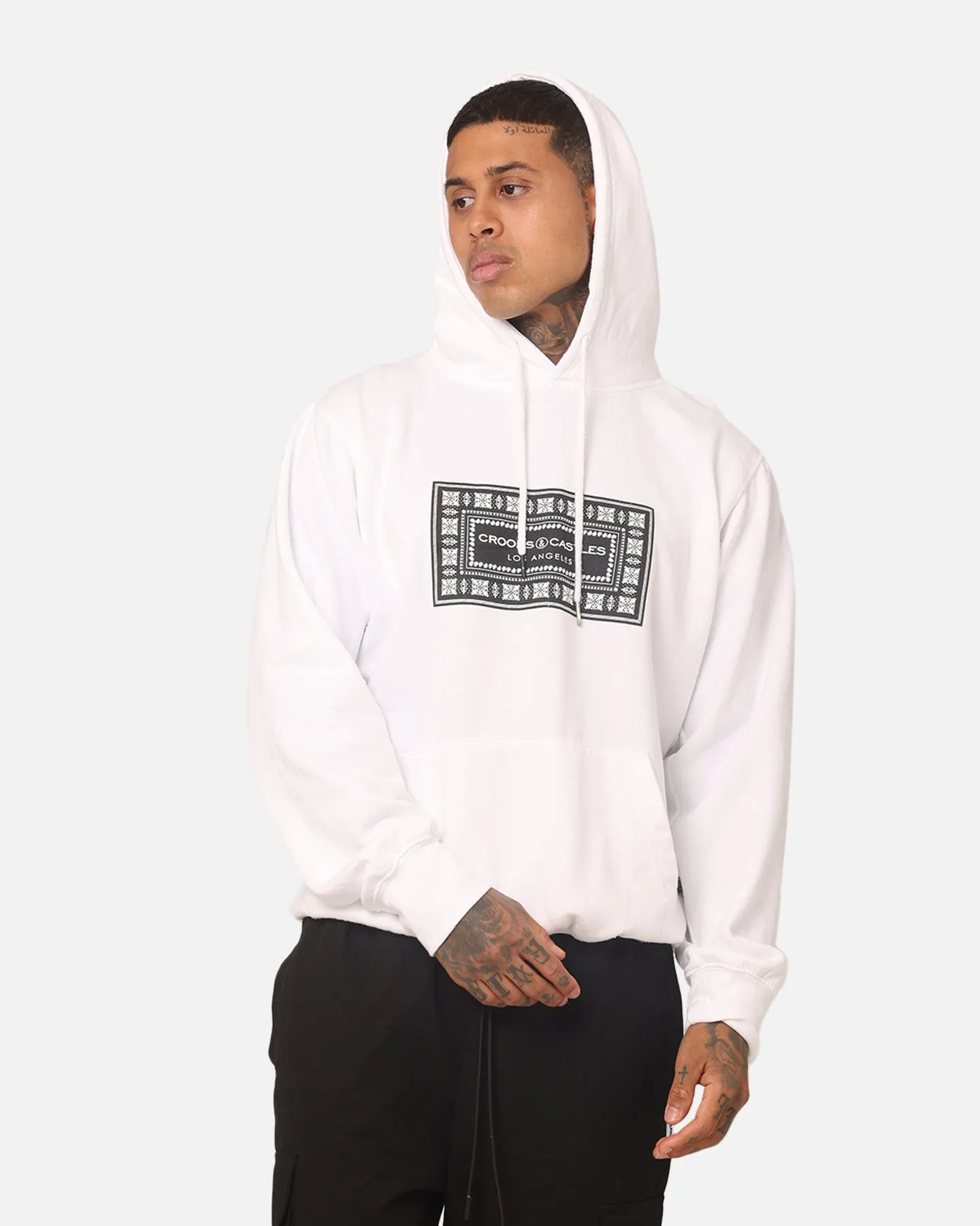Crooks & Castles Box Relic Hoodie White Wind Resistant Design Anti Static Finish