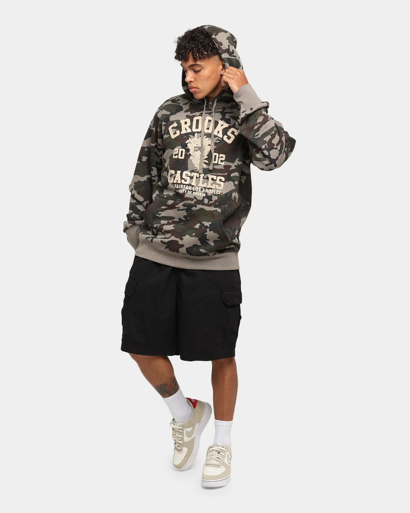 Music Frost Shield Crooks & Castles Fairfax Varsity Hoodie Camo