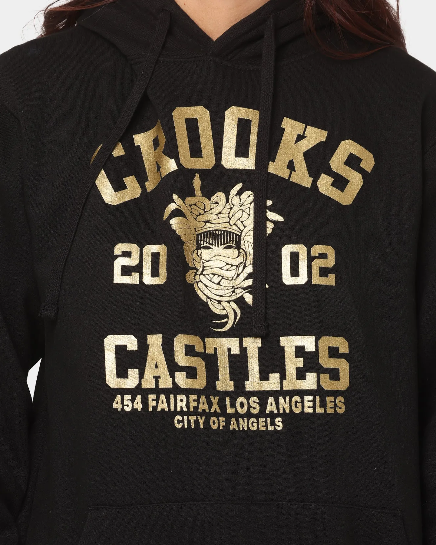 Crooks & Castles Fairfax Varsity Hoodie Hot Black/Gold Save