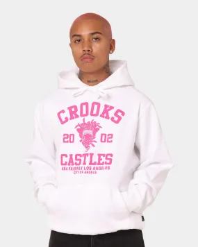 Crooks & Castles Fairfax Varsity Hoodie Hot Pink/White Visa Admire