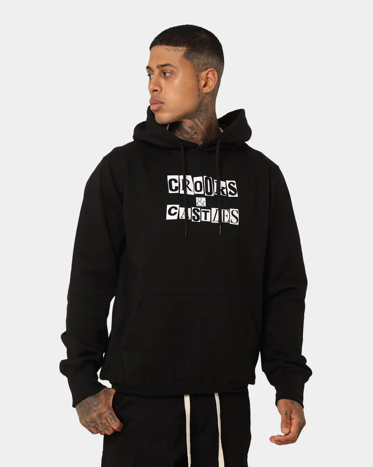 Crooks & Castles Ransom Hoodie Black Hidden Compartments