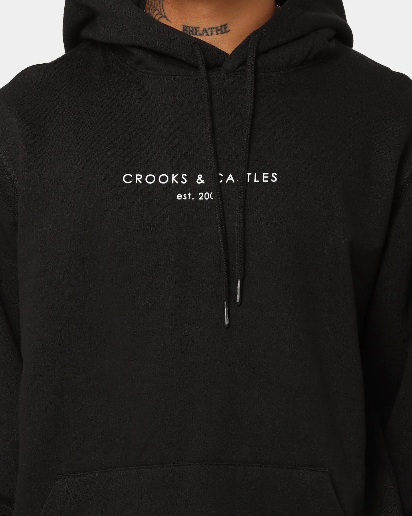 Crooks & Castles Sleekin' Hoodie Black Modular Attachment Points Thermal Jacket