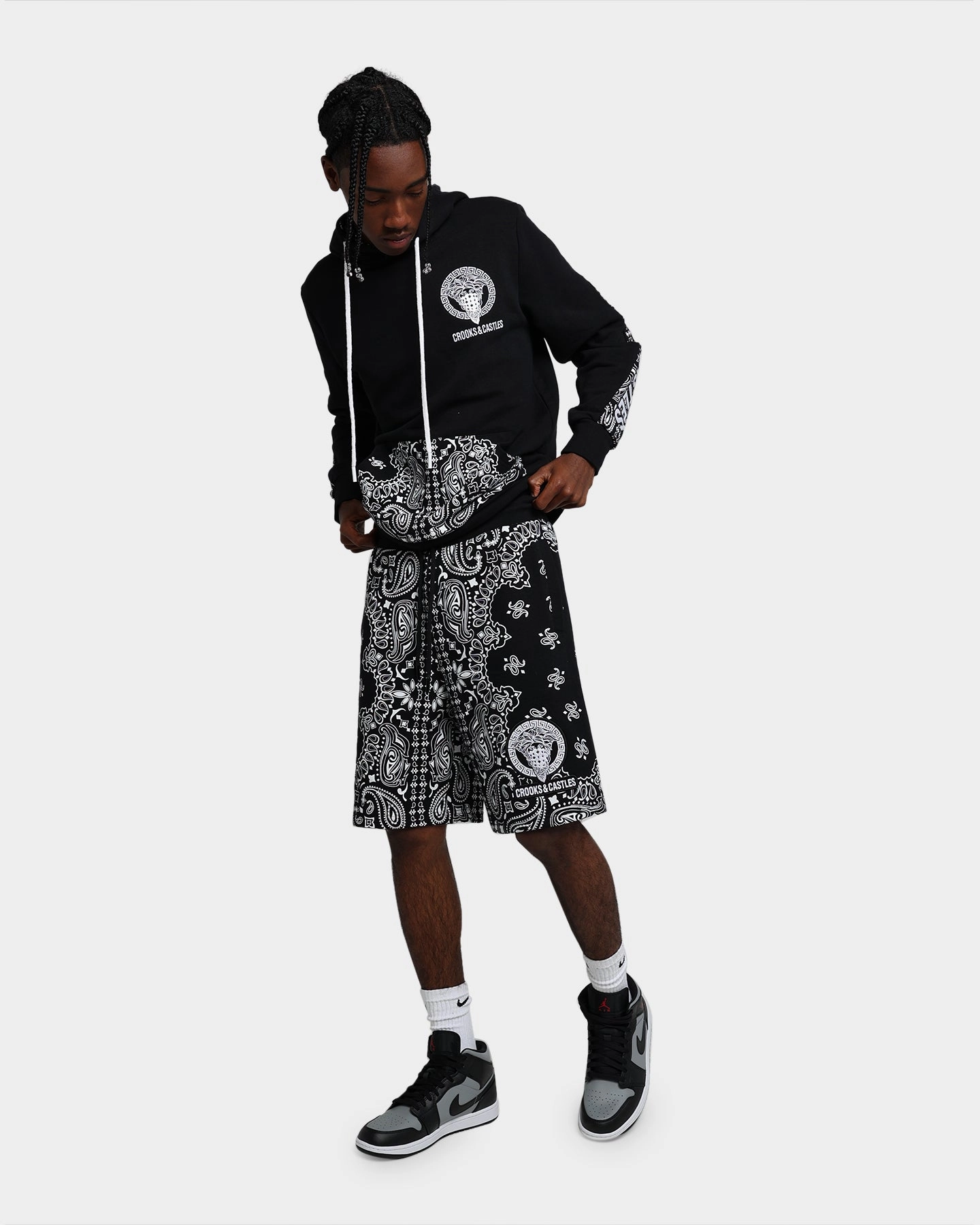 Fashion Accessory Crooks & Castles Bandana Core Shorts Black