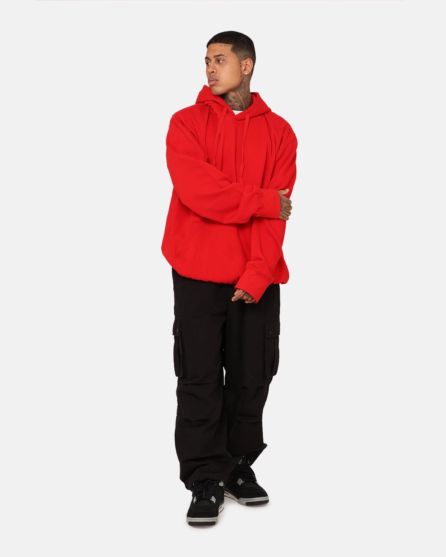 Crooks & Castles Crooks Blank Hoodie Red Shock Absorbent Padding Budget
