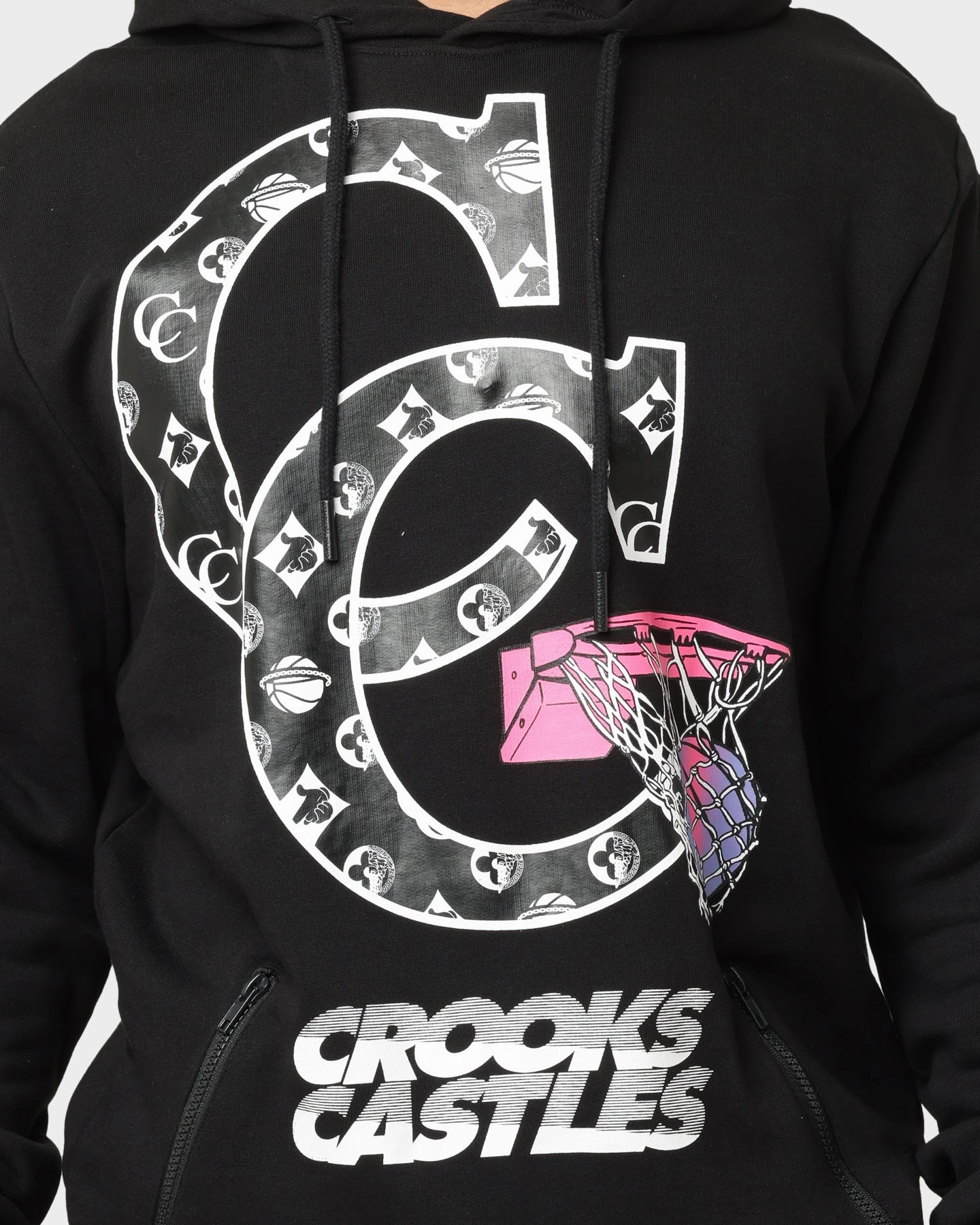 Crooks & Castles Miami Sportek Hoodie Black Gallery