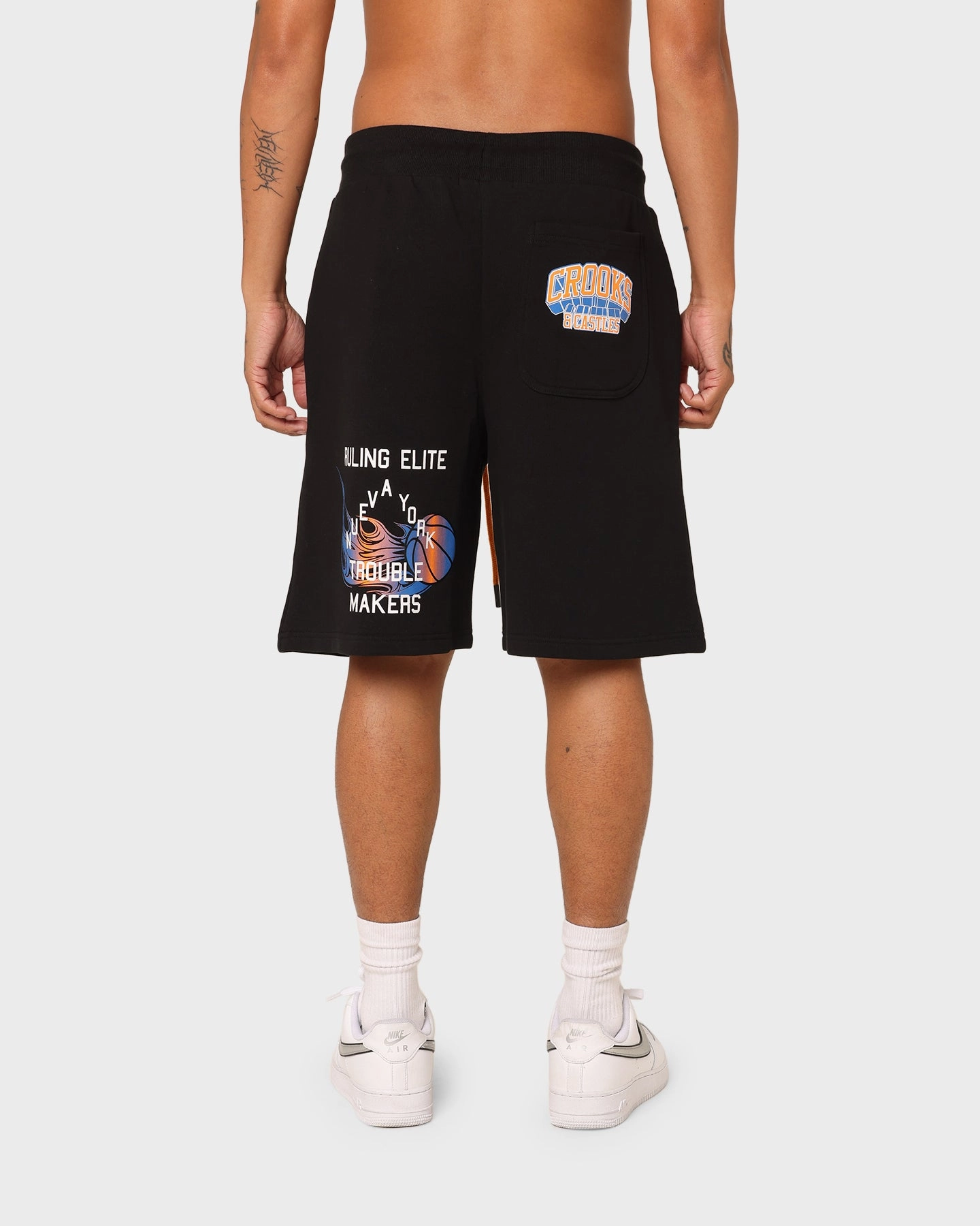 Recycled Material Crooks & Castles NY Shorts Black