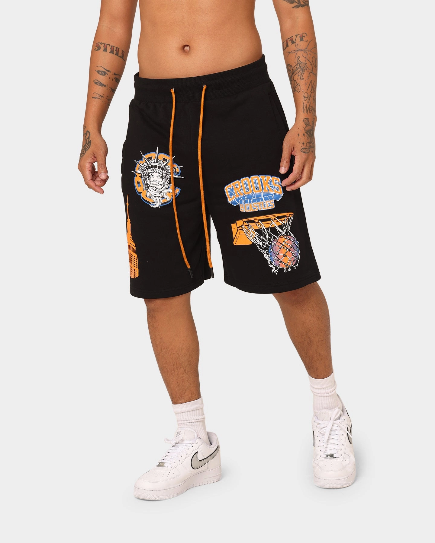 Cargo shorts Stain-Resistant Crooks & Castles NY Shorts Black