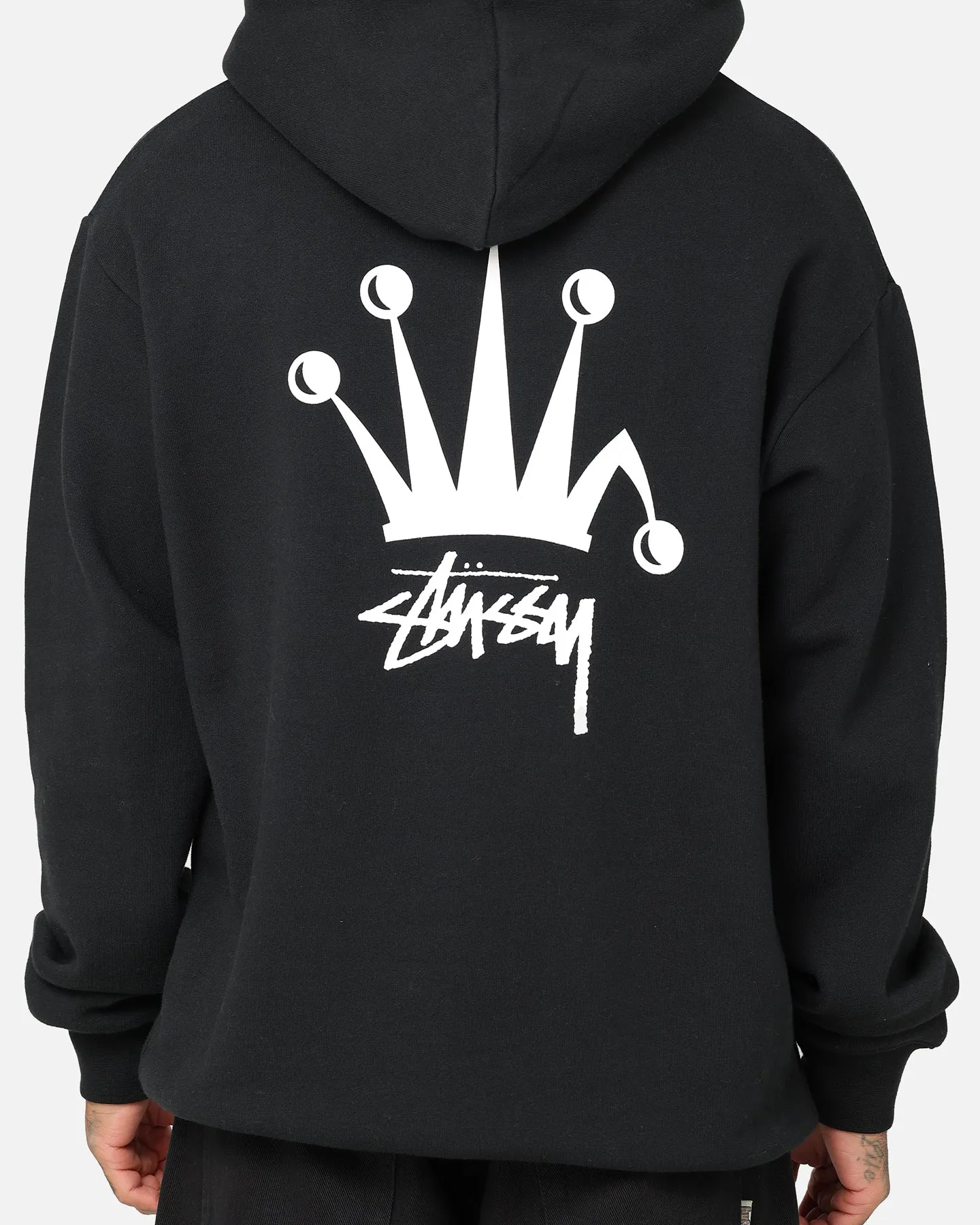 beachgoer Embroidered Stussy Crown LCB Hoodie Black