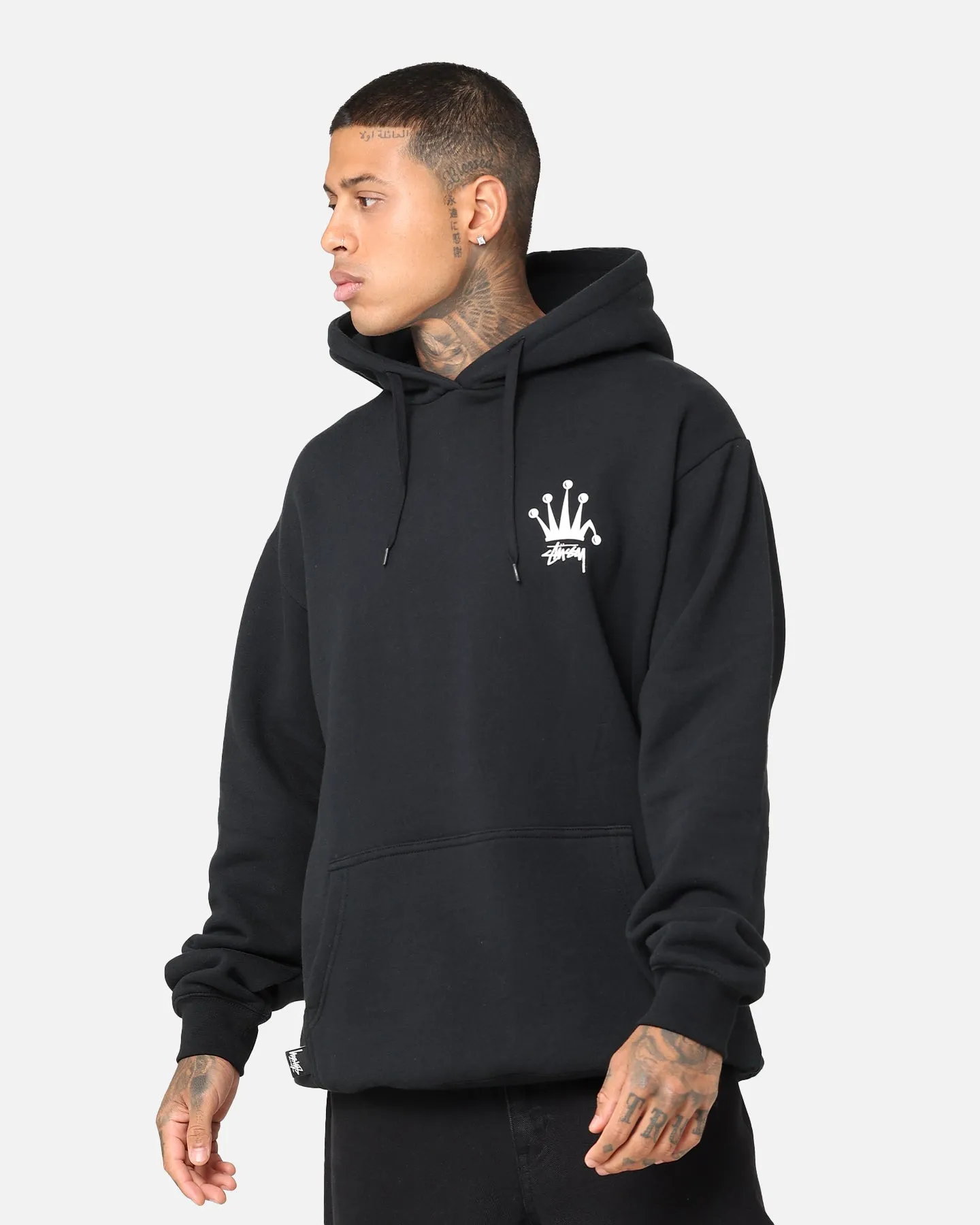 Button-up Stussy Crown LCB Hoodie Black
