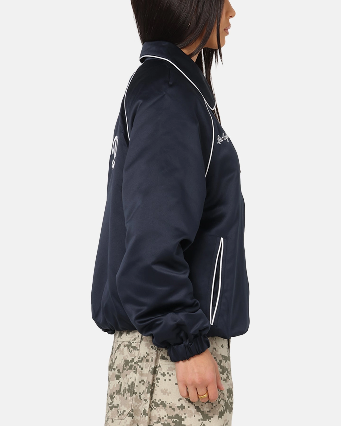 Opportunity Abrasion Resistant Zippers New Era Los Angeles Dodgers MLB Club Jacket Navy