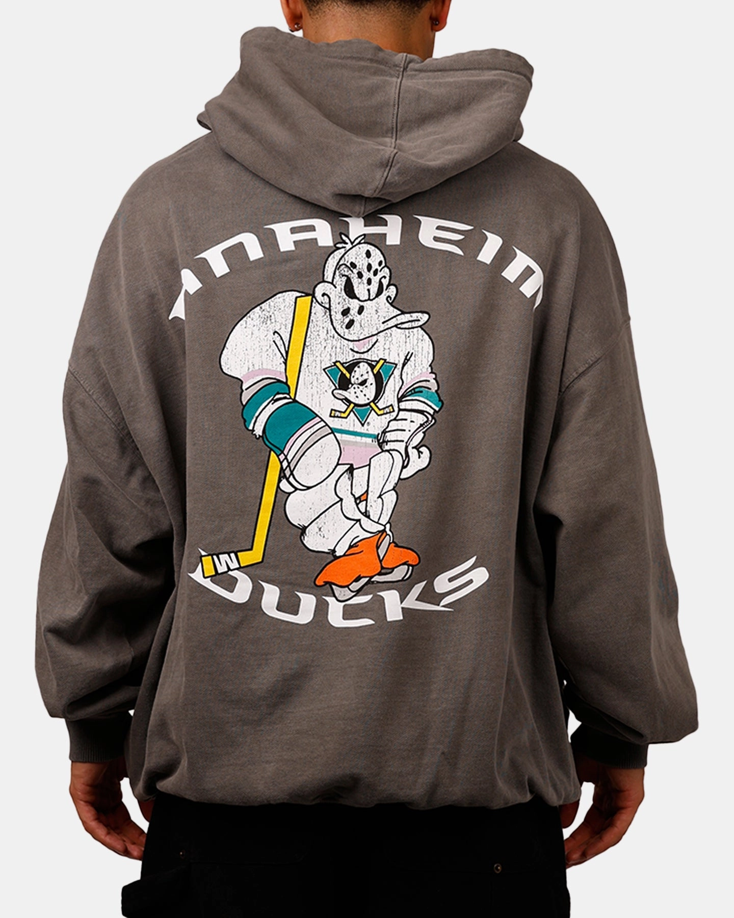 Culture Kings Anaheim Ducks Wild Wing Hoodie Off Black Detachable Collar Mother's Day