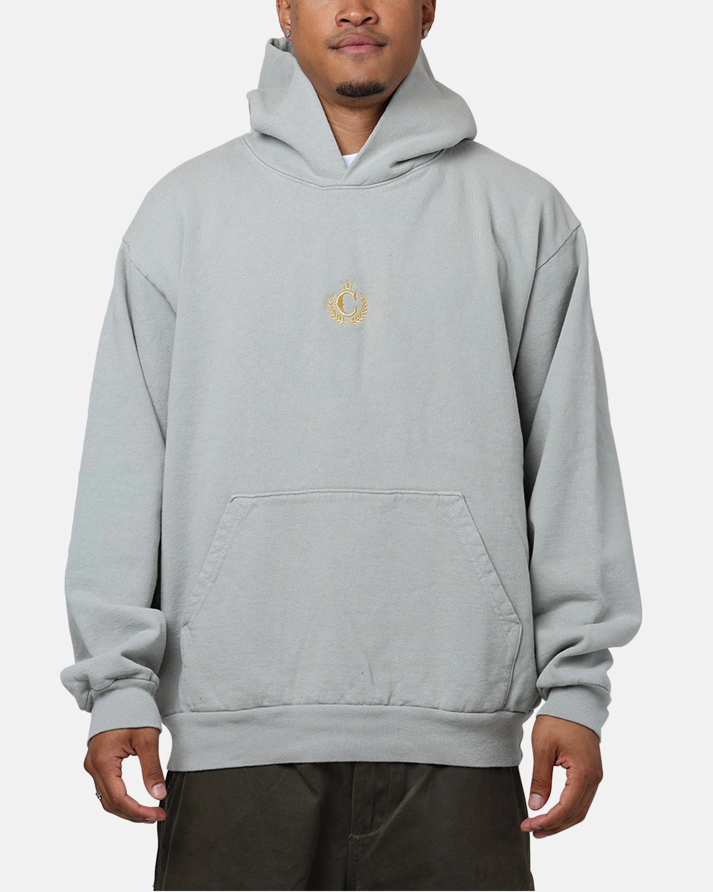 Culture Kings CK Embroidered Hoodie Sage Remember high - street buy