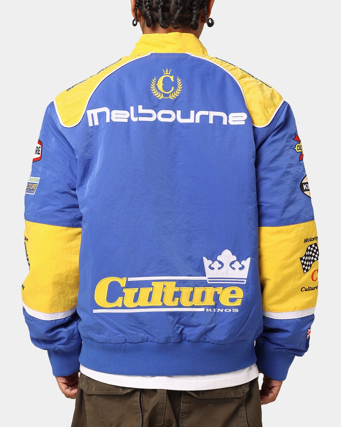 suburban residents Culture Kings Melbourne Racing Jacket Blue/Yellow