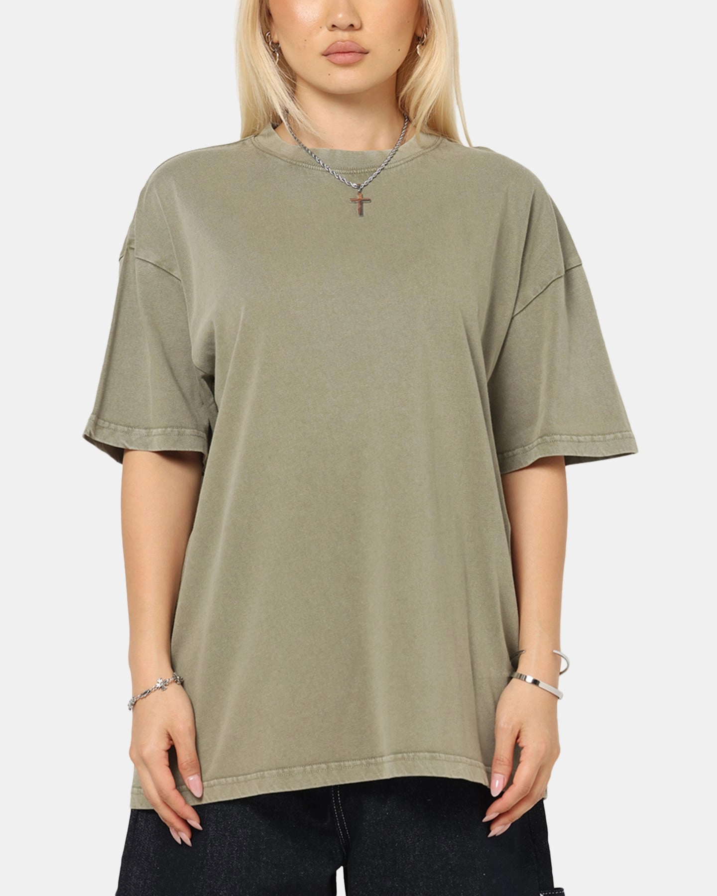 Stylish and Easygoing Wedding Culture Kings Standard Drop Shoulder T-Shirt Vintage Khaki