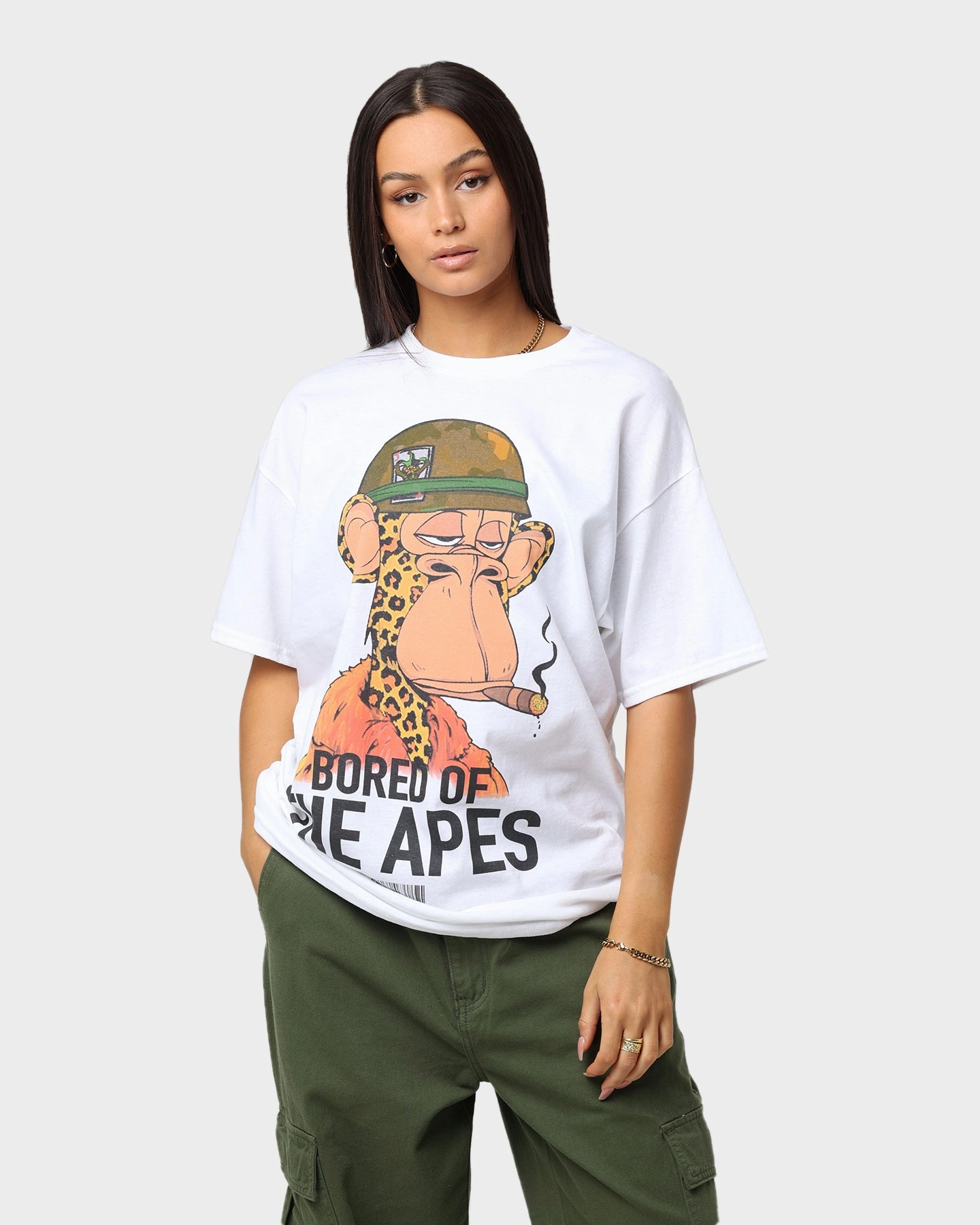 Weekend Smart Look Culture Kings x Champ Medici "Bored Of The Apes" #6723 T-Shirt White
