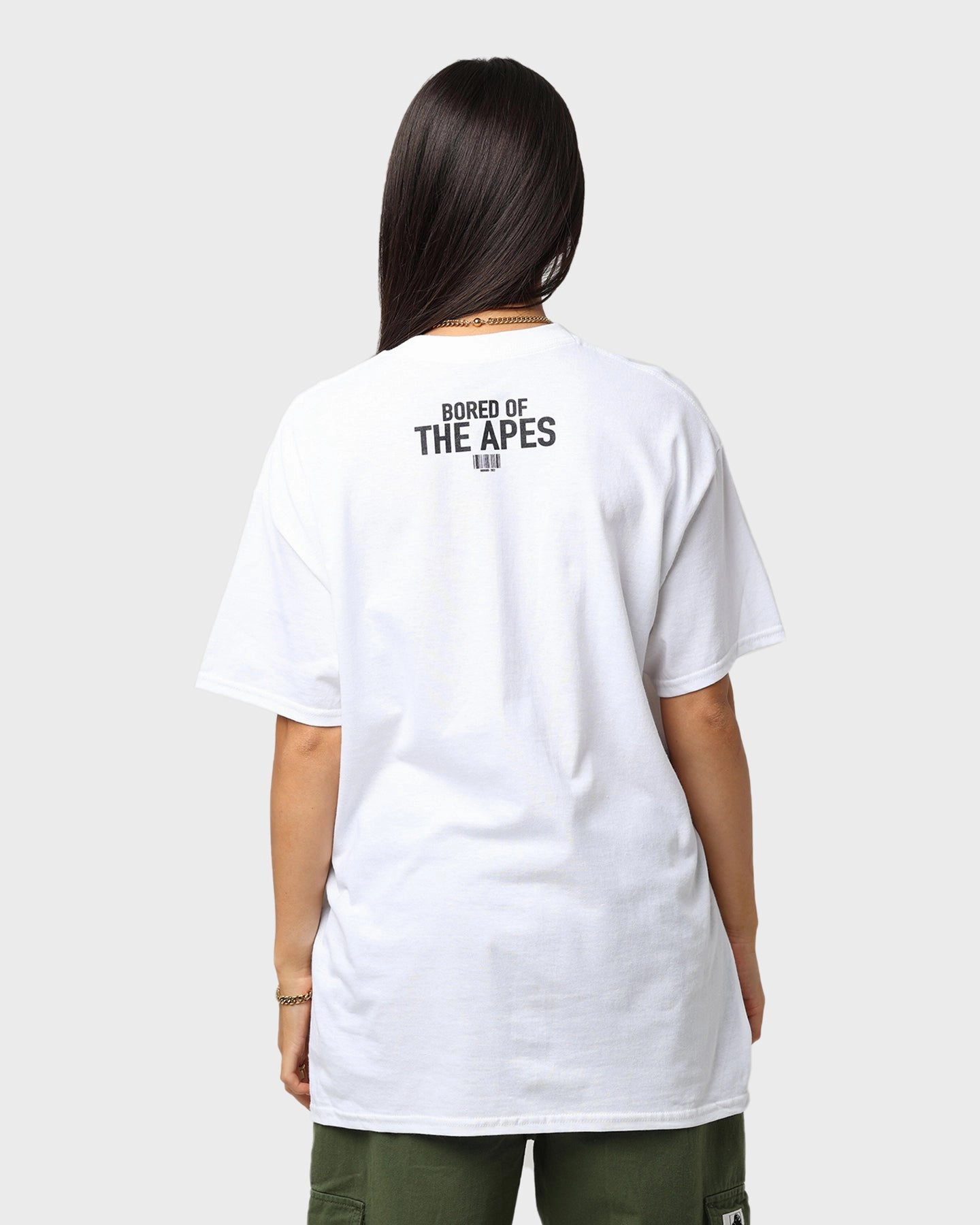 Slim Silhouette Culture Kings x Champ Medici "Bored Of The Apes" #6723 T-Shirt White