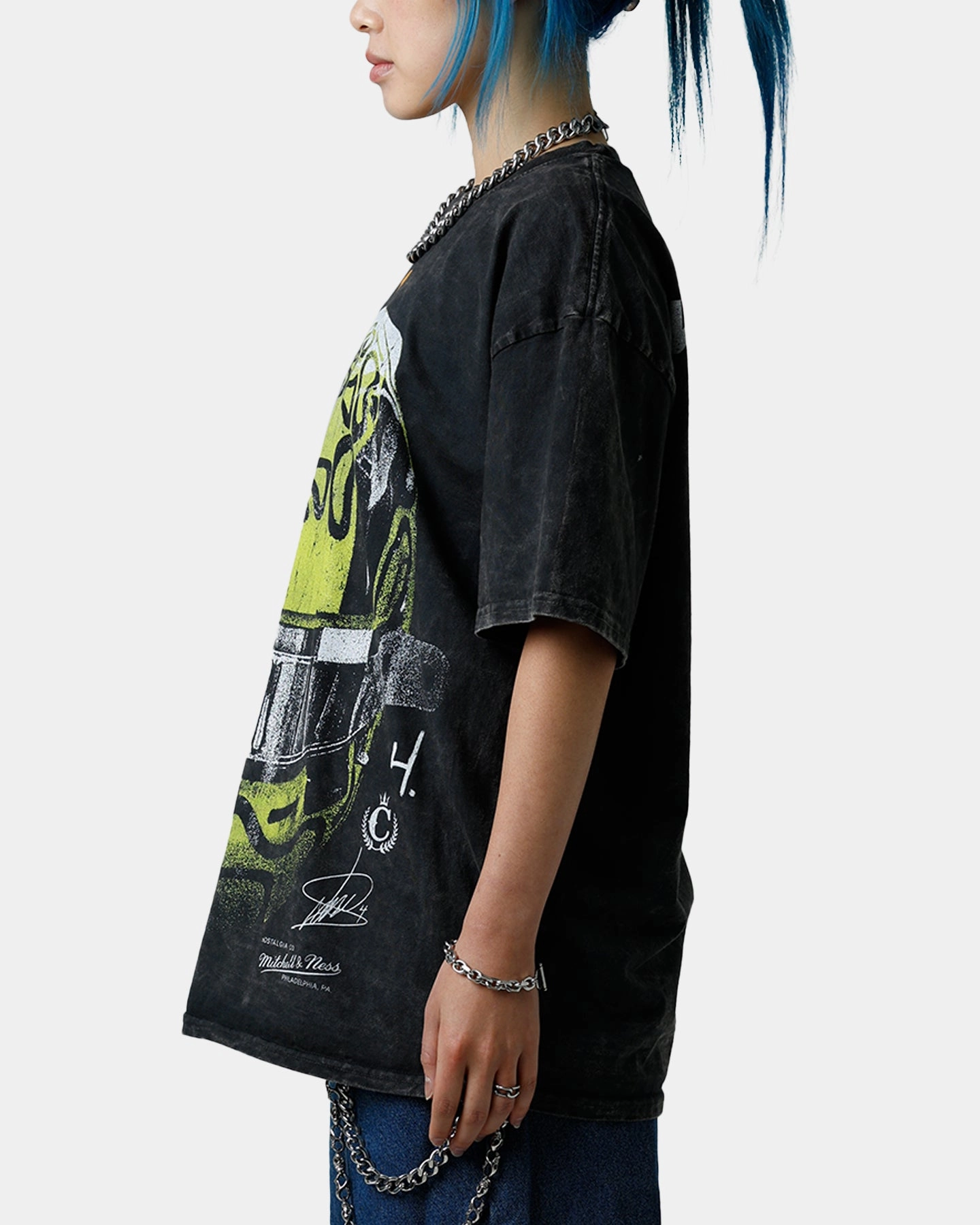 Culture Kings X Mclaren Lando Norris 'Vegas Grand Prix 2024' Helmet T-Shirt Black Acidwash Urban Style Trend suitable for all genders