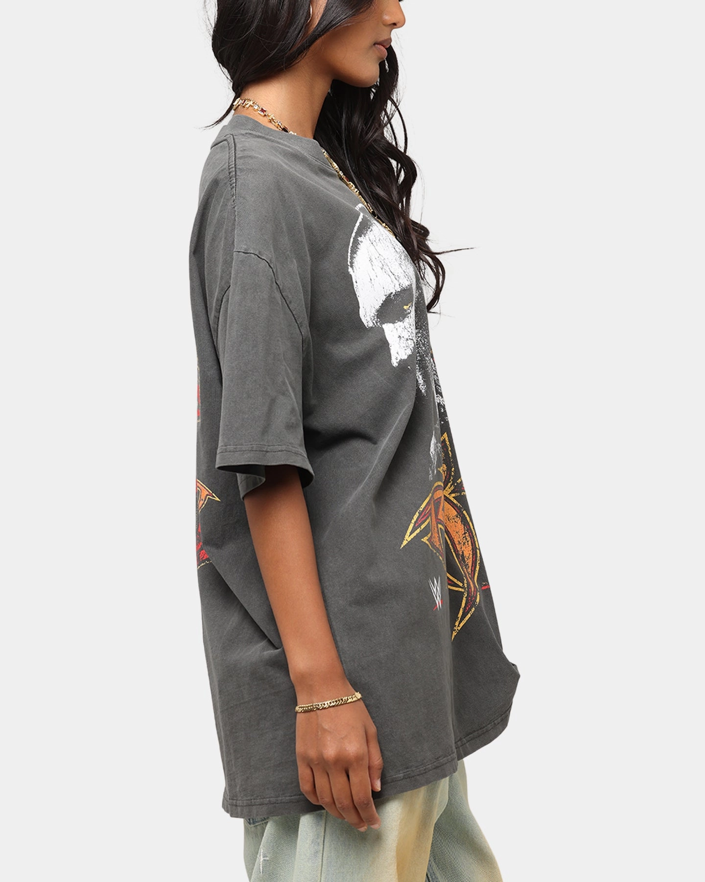 Anti Static Treatment Culture Kings X WWE Randy Orton Heavyweight T-Shirt Black Wash