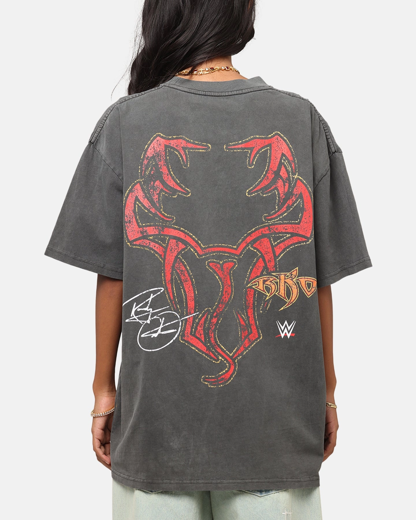 elastic waistband Casual Look Wear Culture Kings X WWE Randy Orton Heavyweight T-Shirt Black Wash