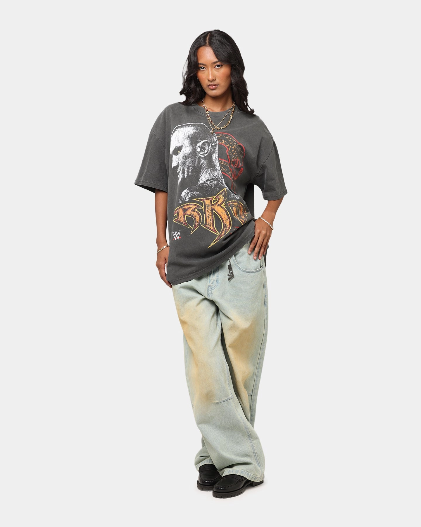 Culture Kings X WWE Randy Orton Heavyweight T-Shirt Black Wash Top Rated