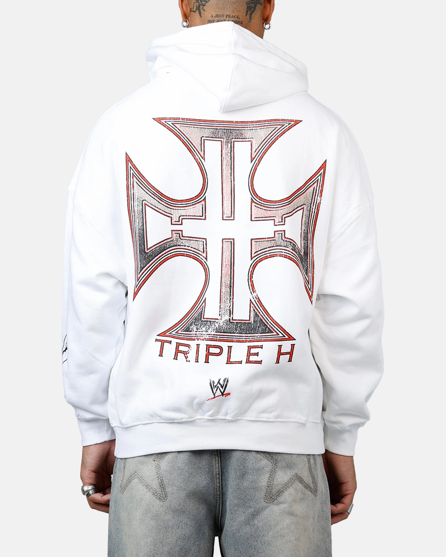 Culture Kings X WWE Triple H Wrestlemania XLI Hoodie White Pilates Comfy Layer
