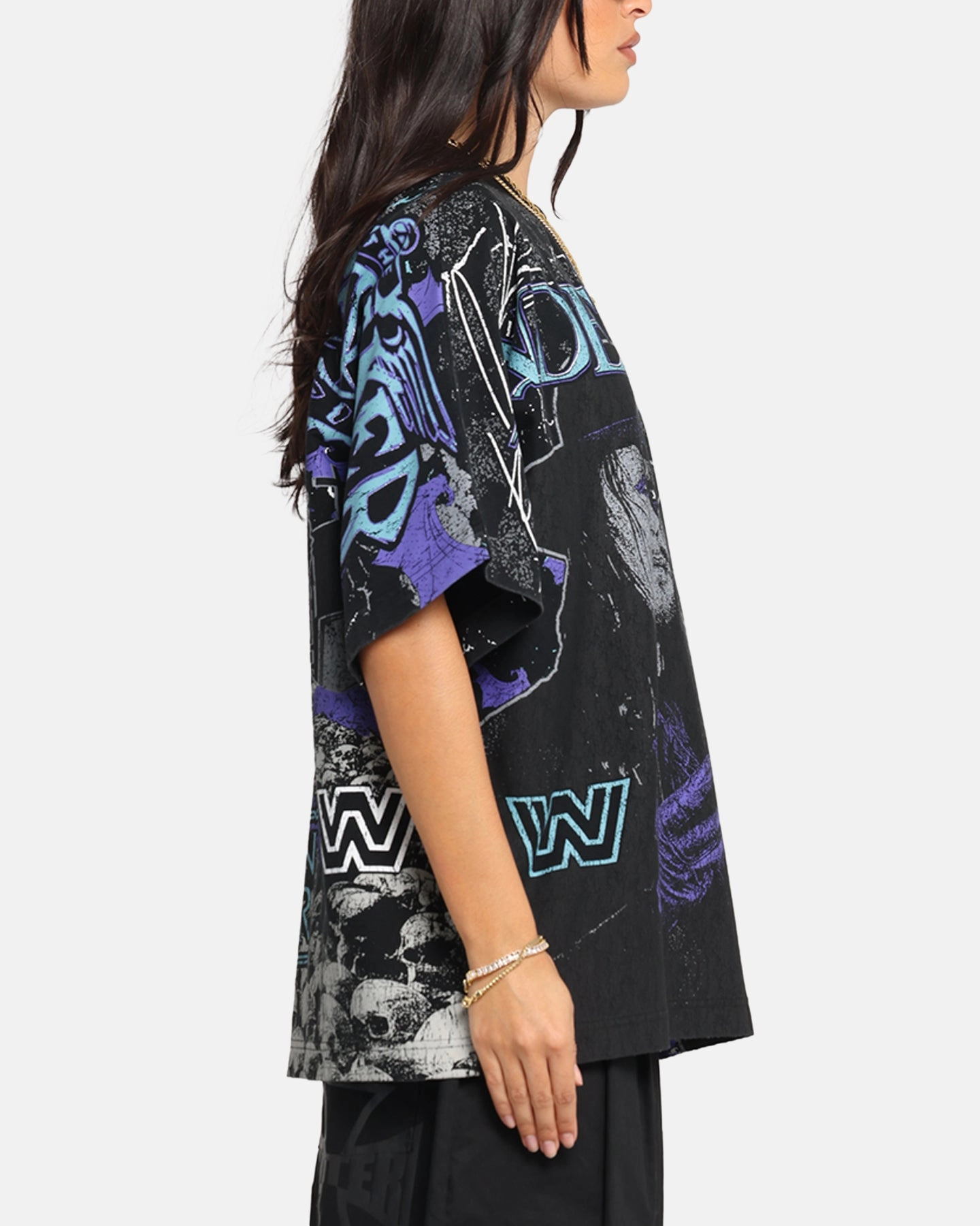 Light and Breathable Classic Layer Wear Culture Kings X WWE Undertaker All Over Print T-Shirt Black