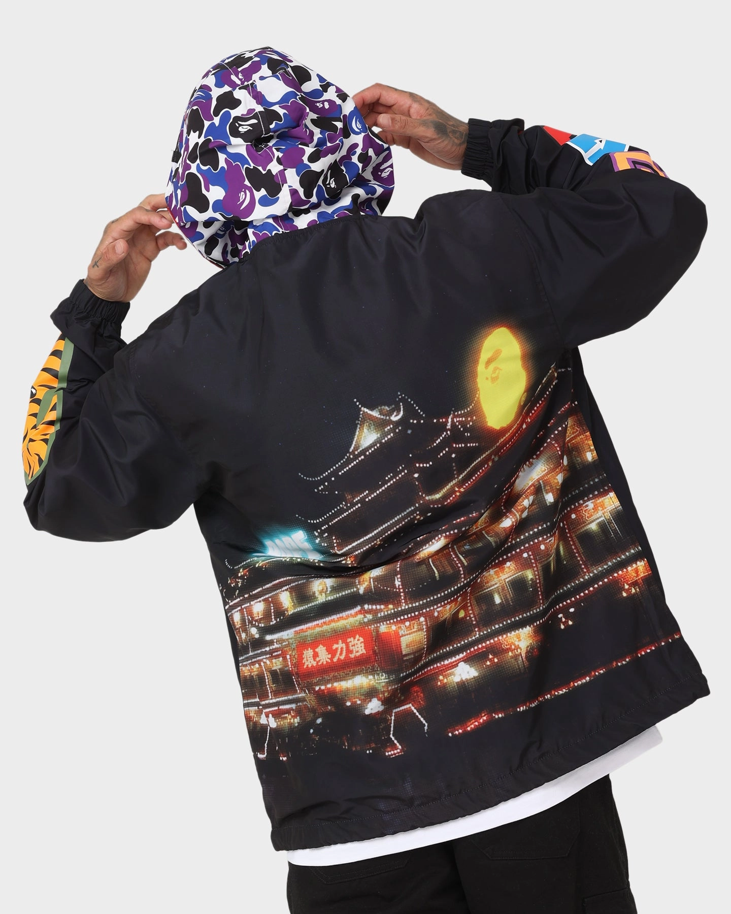 A Bathing Ape BAPE Store Hong Kong 16th Anniversary Jacket Black Attention Signal