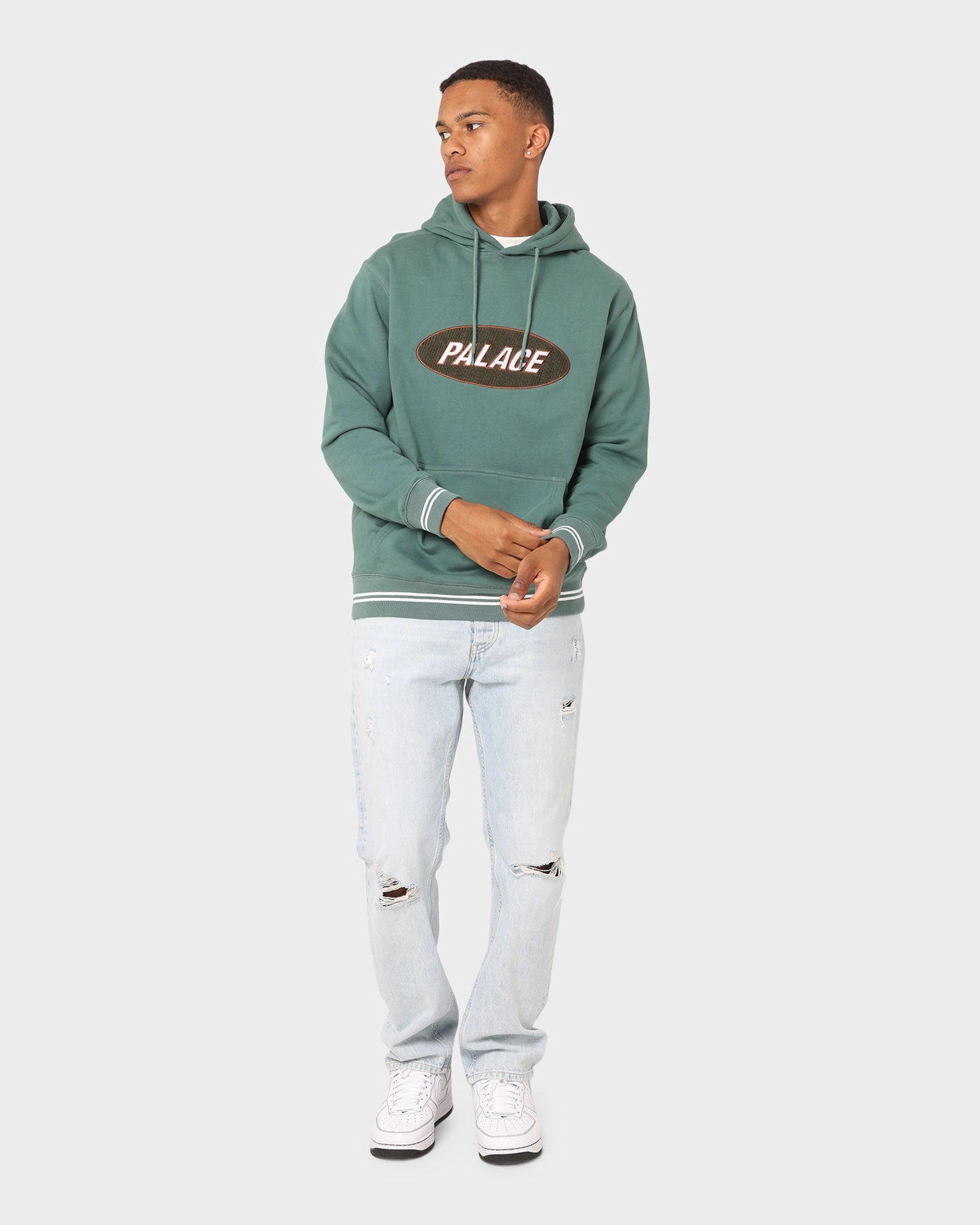 hiker Palace Oval Hoodie Airforce Green