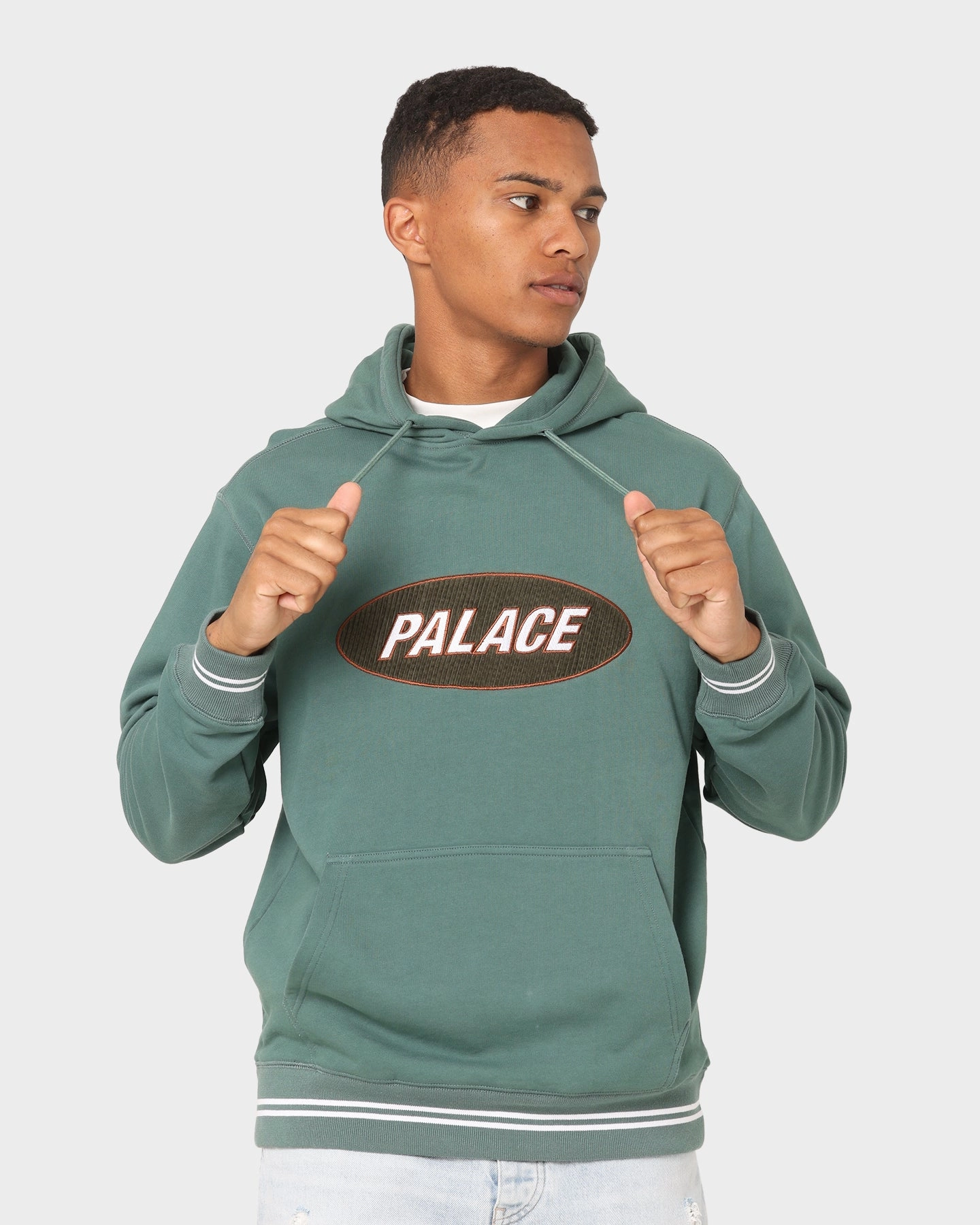 suburban residents Diploma Palace Oval Hoodie Airforce Green