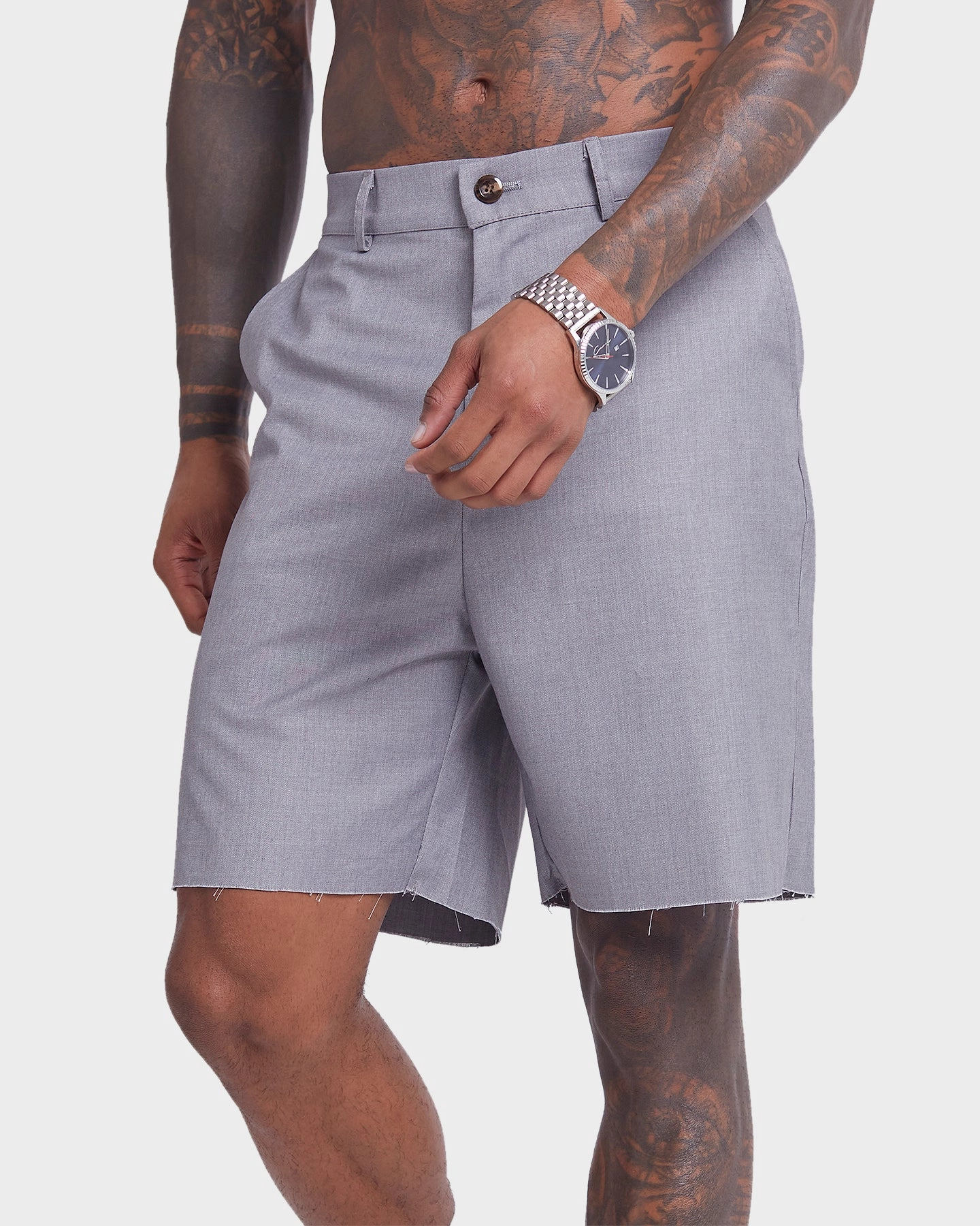 XXIII Cut Off Work Shorts Grey Relaxed Vibe camisole