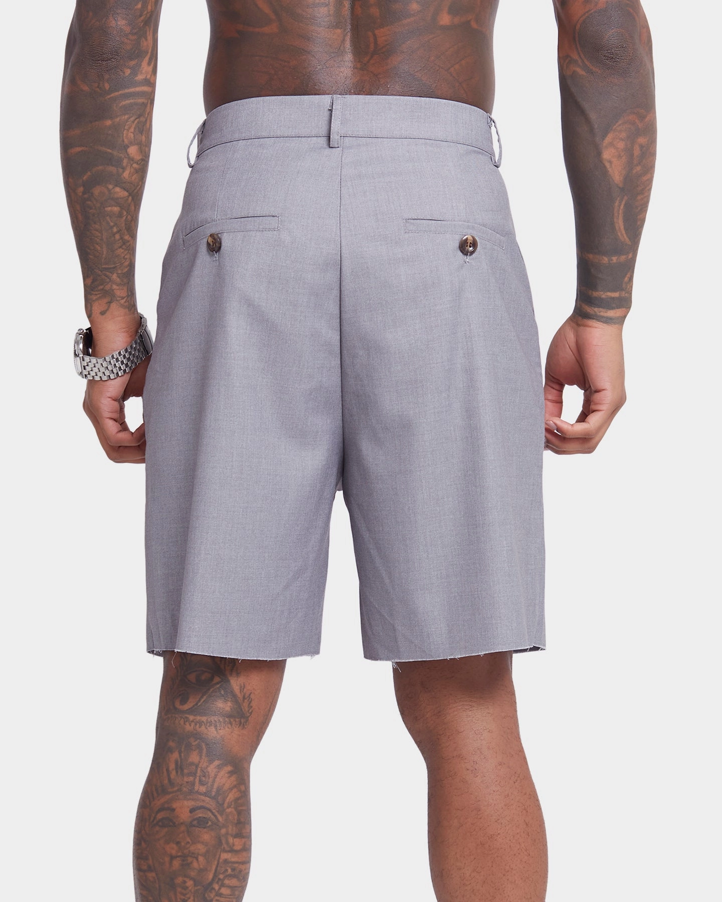Evening Wear Seam Free Construction XXIII Cut Off Work Shorts Grey