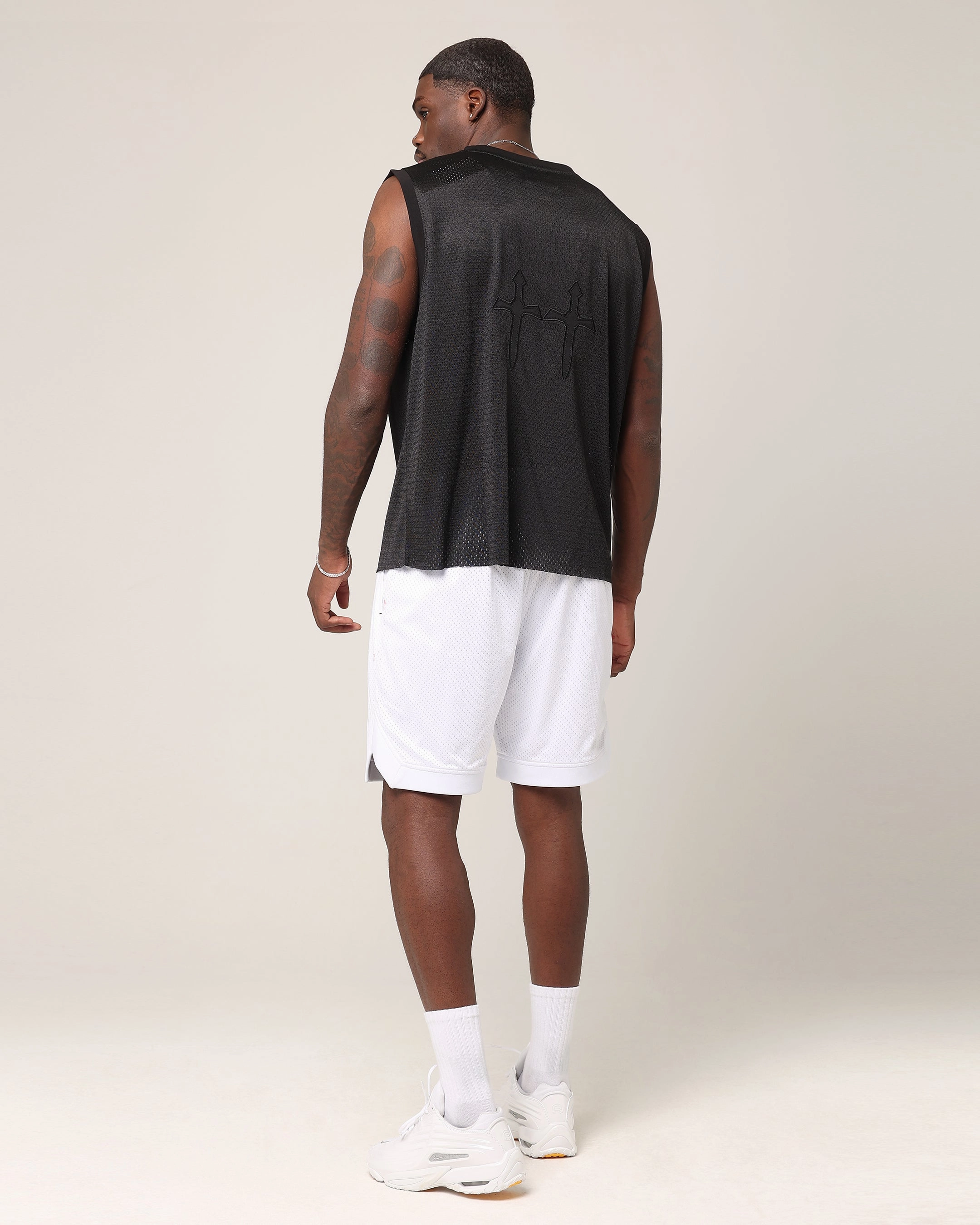 oversized but not shapeless Loose fitting comfort Saint Morta State Of Morta Mesh Singlet Black