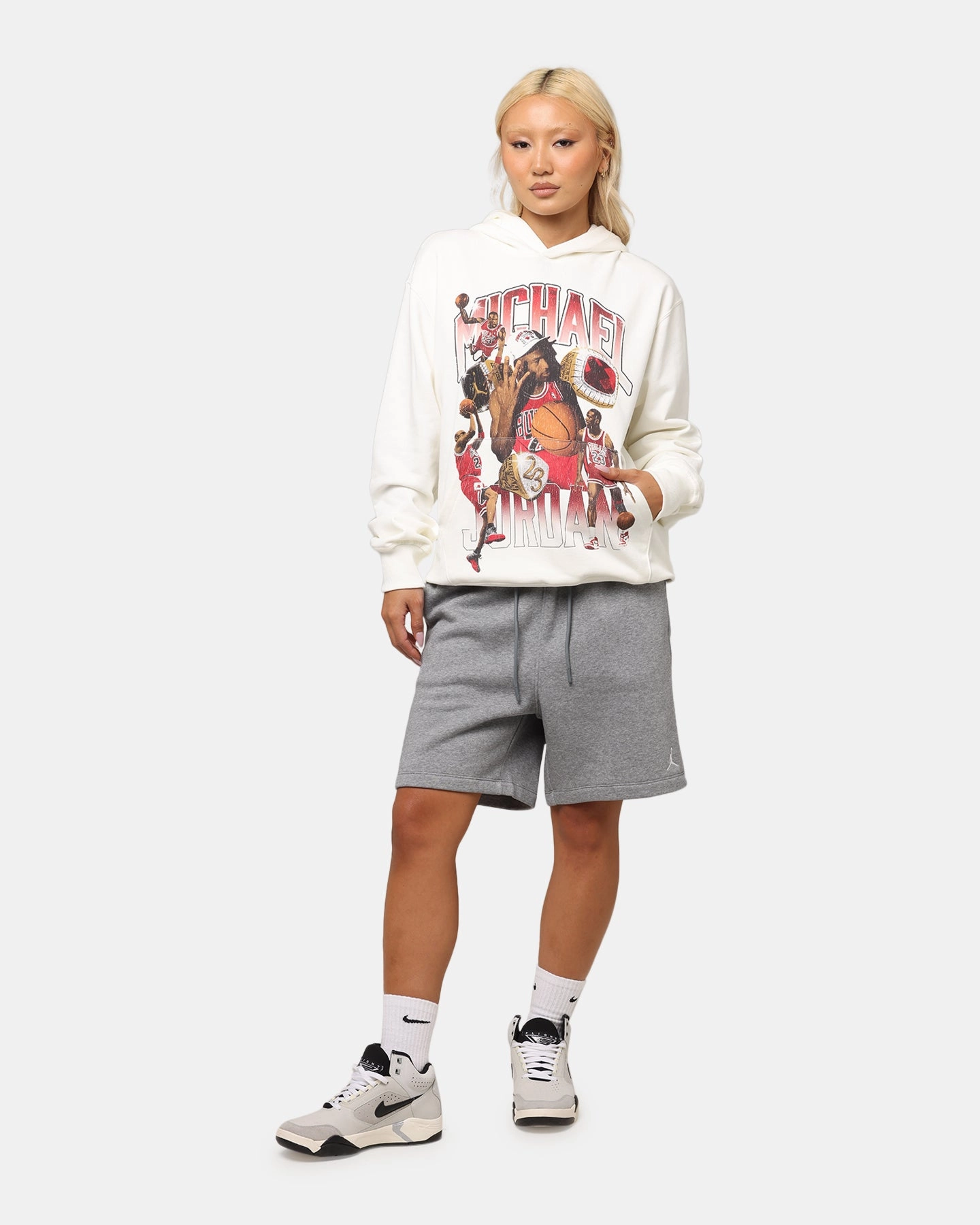 Modern Silhouette school wear Jordan Jumpman Flight Graphic Fleece Pullover Hoodie Sail