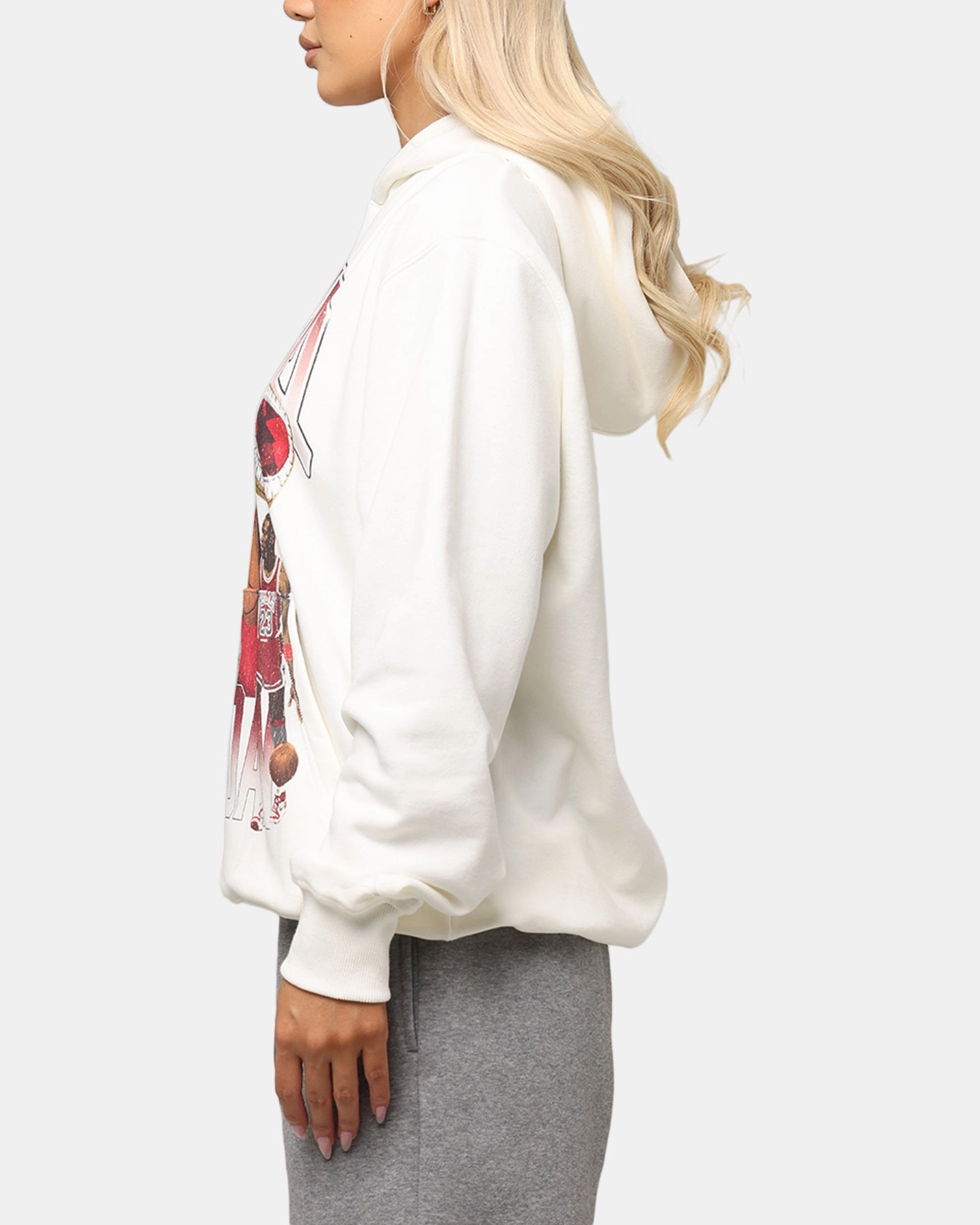 Jordan Jumpman Flight Graphic Fleece Pullover Hoodie Sail Ribbon Details