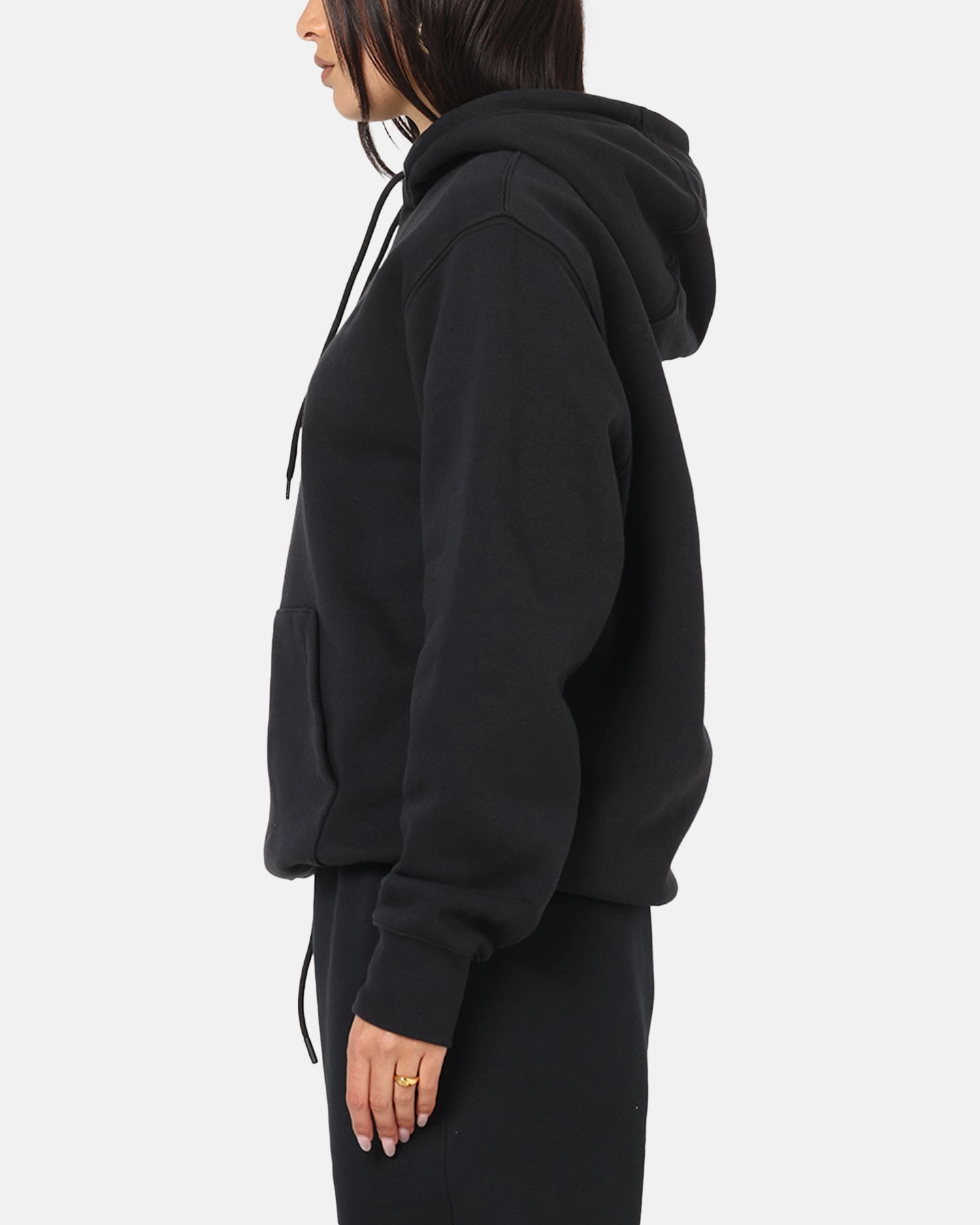 Nike Club Pullover Fleece Hoodie Black/Black/White College Outfit