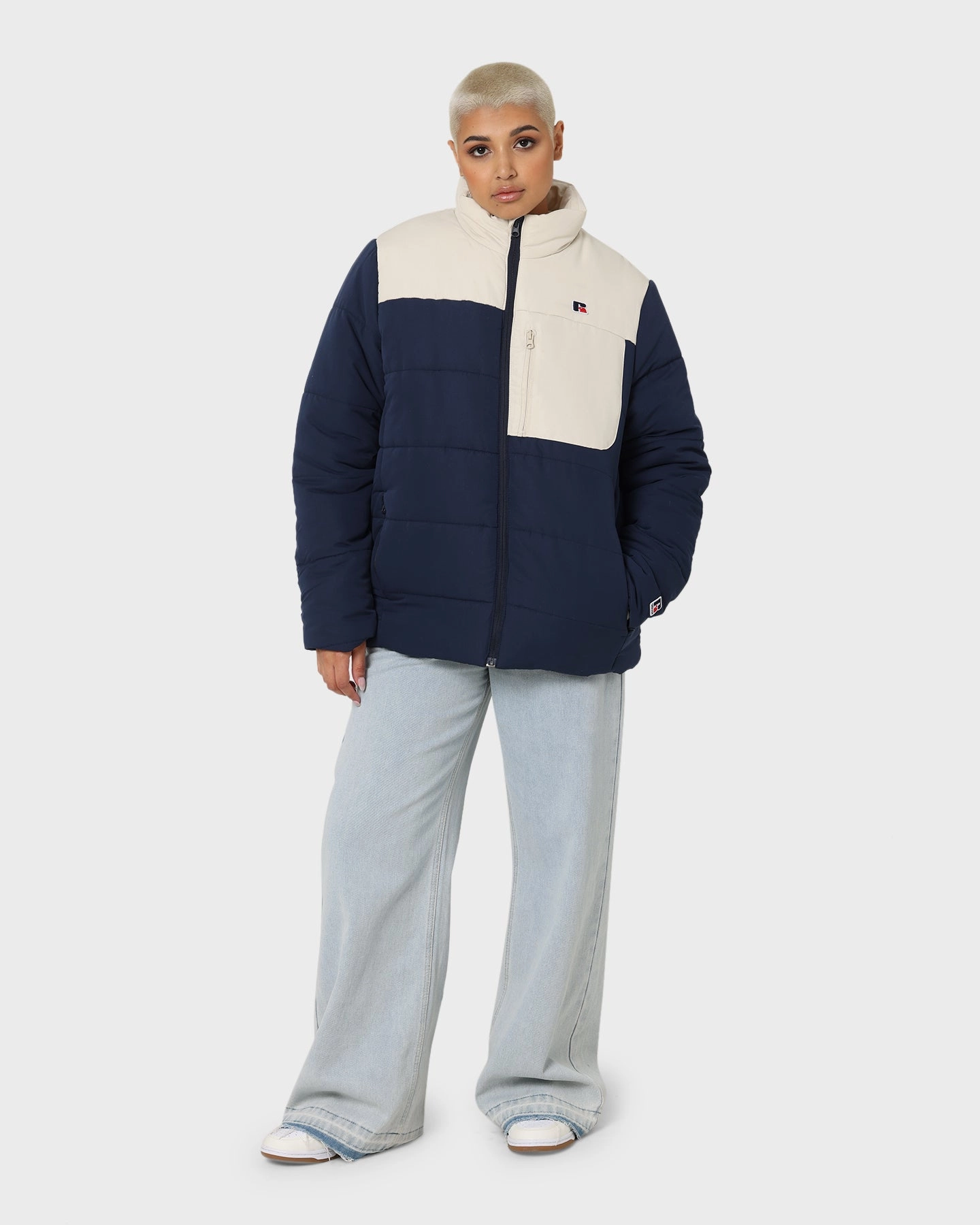 Russell Athletic Splinter Puffer Jacket Navy High - end