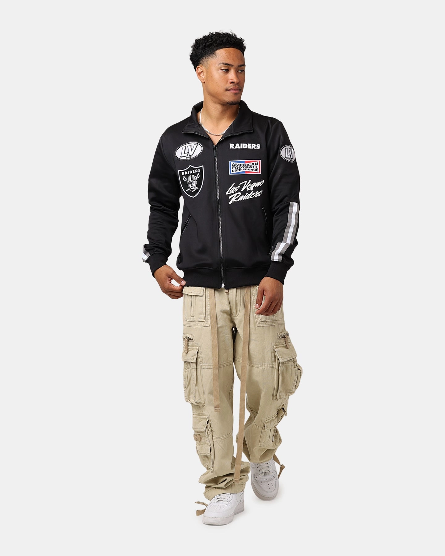 Infrastructure Pro Standard Las Vegas Raiders Fast Lane Track Jacket Black