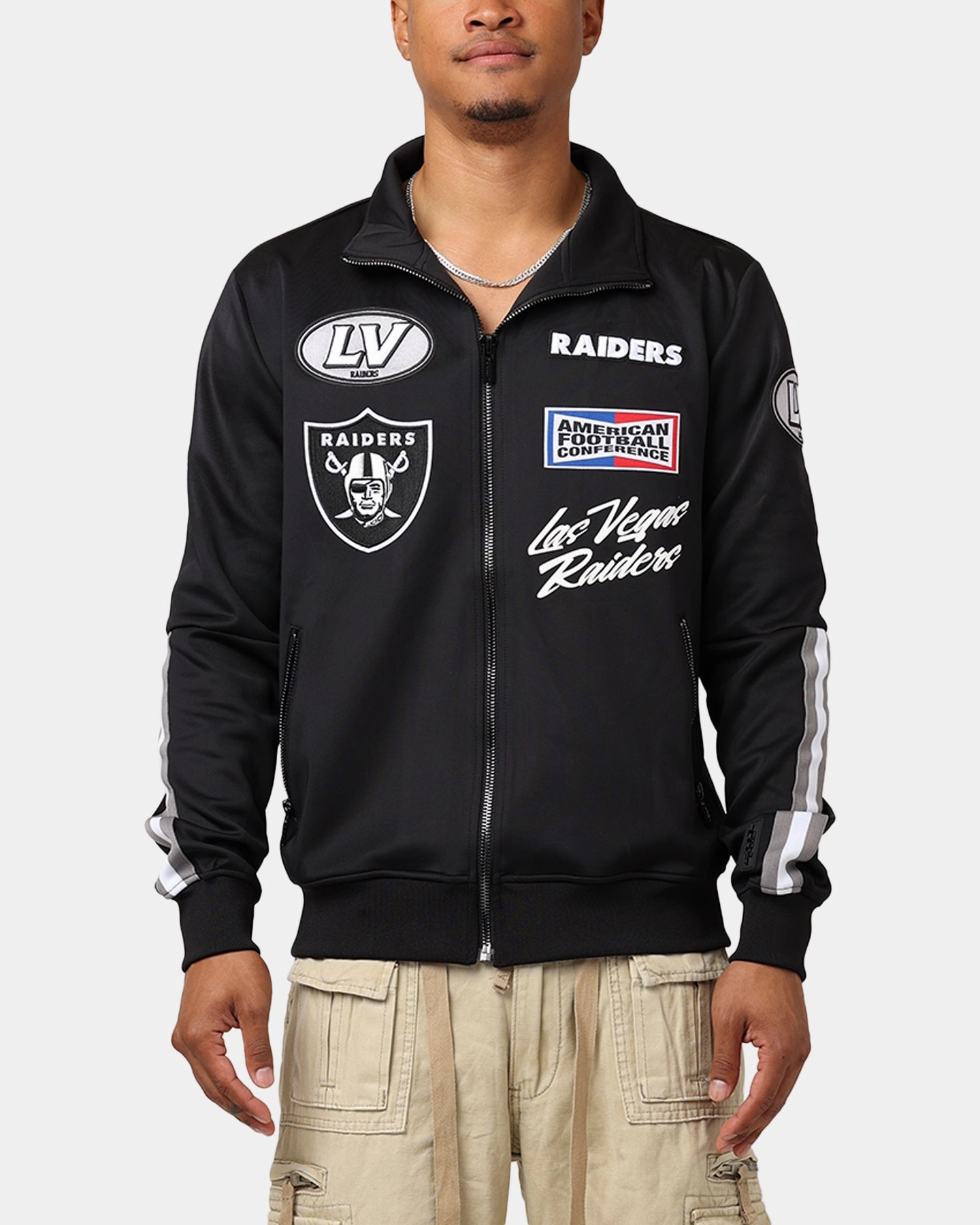 Pro Standard Las Vegas Raiders Fast Lane Track Jacket Black pilots