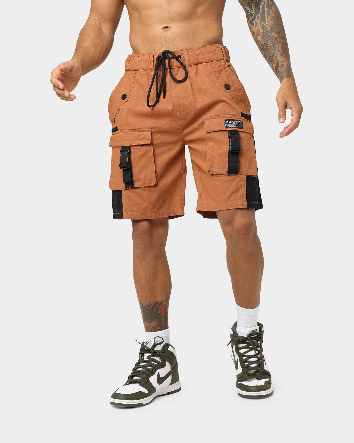 Outdoor Apparel Crooks & Castles Washed Twill Shorts Tan