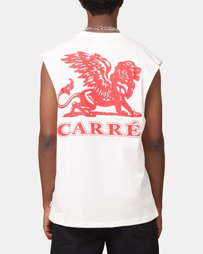 Fur combination Carre  Formula Muscle T-Shirt Off White