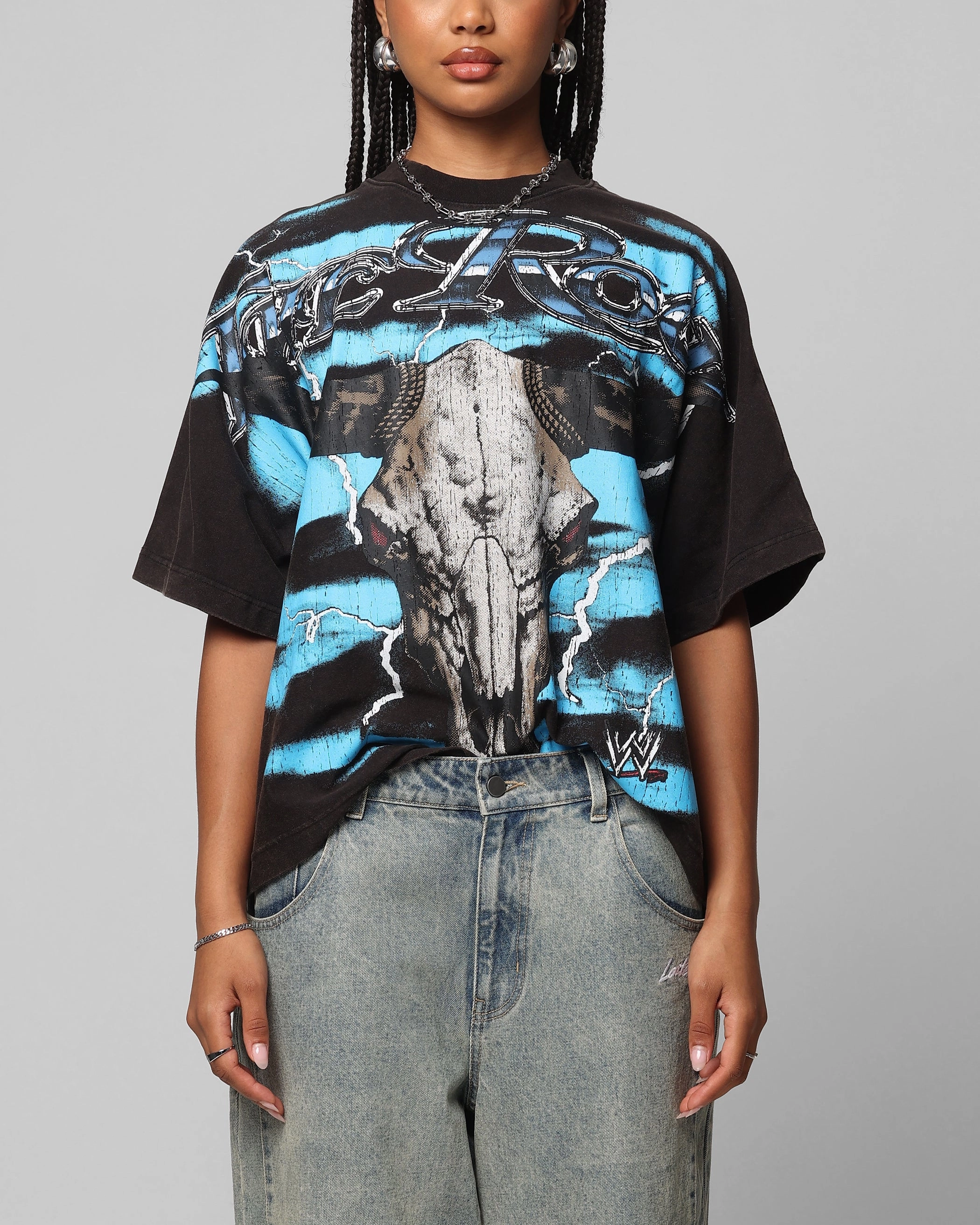 Work efficiency Indoor Event Loiter X WWE The Rock Vintage T-Shirt Vintage Black