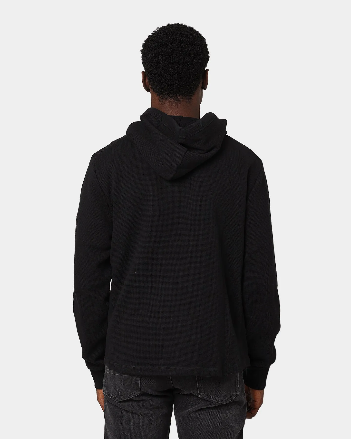 Calvin Klein Mini Waffle Knit Badge Hoodie Black Introduce