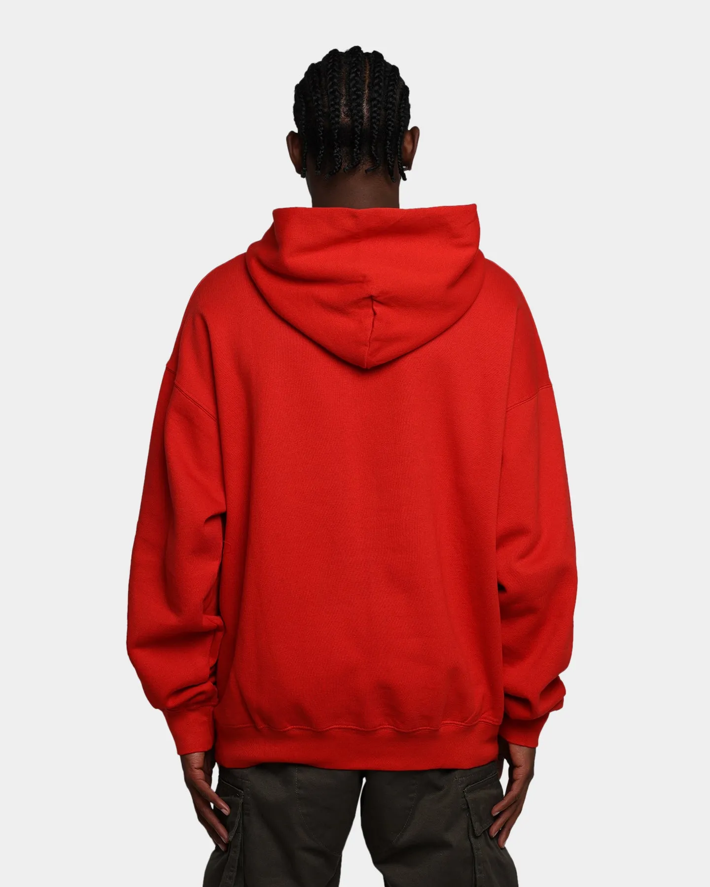 MNML Everyday Hoodie Red Solid-color Athletic Fit