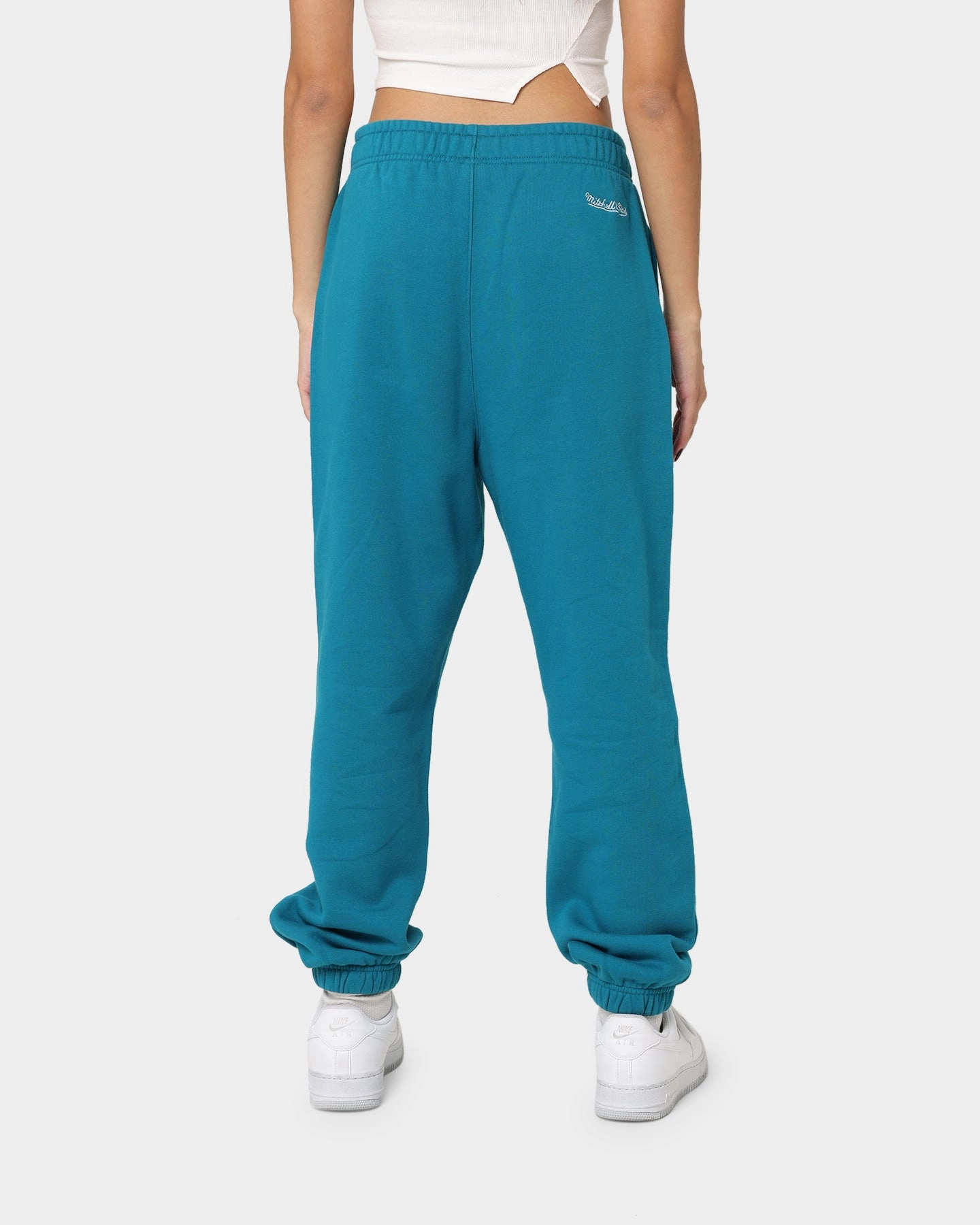 Mitchell & Ness Women's Miami Dolphins Arched Logo Sweat Pants Faded Teal Versatile Protection Symbol