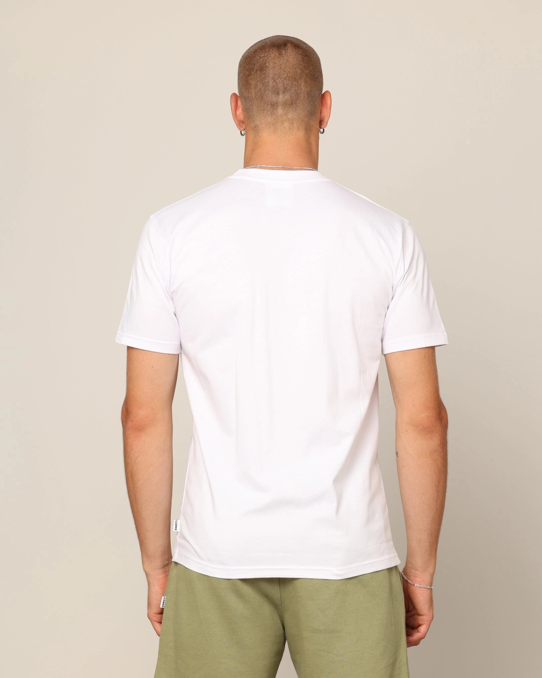 Carr?? Blanc Form T-Shirt White Reinforced Shoulder Light Casual