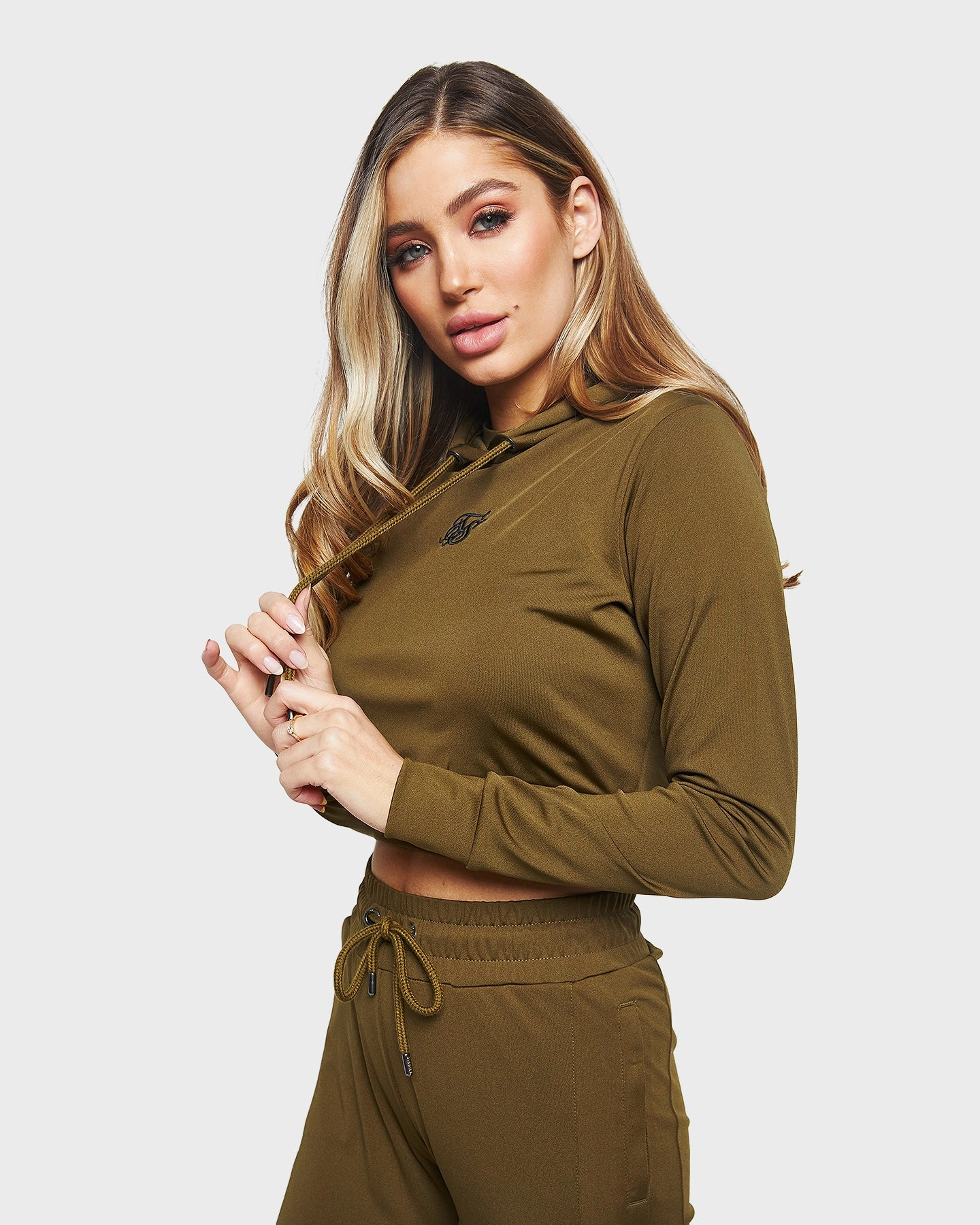 UV Protective Layer Pilates Sik Silk Women's Zonal Track Top Khaki