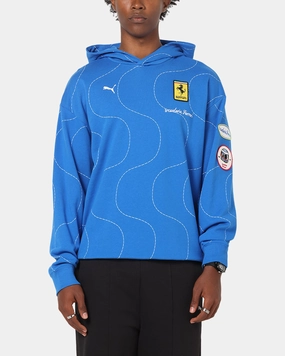 Puma X Scuderia Ferrari Monza Hoodie Steer Blue Muskox like